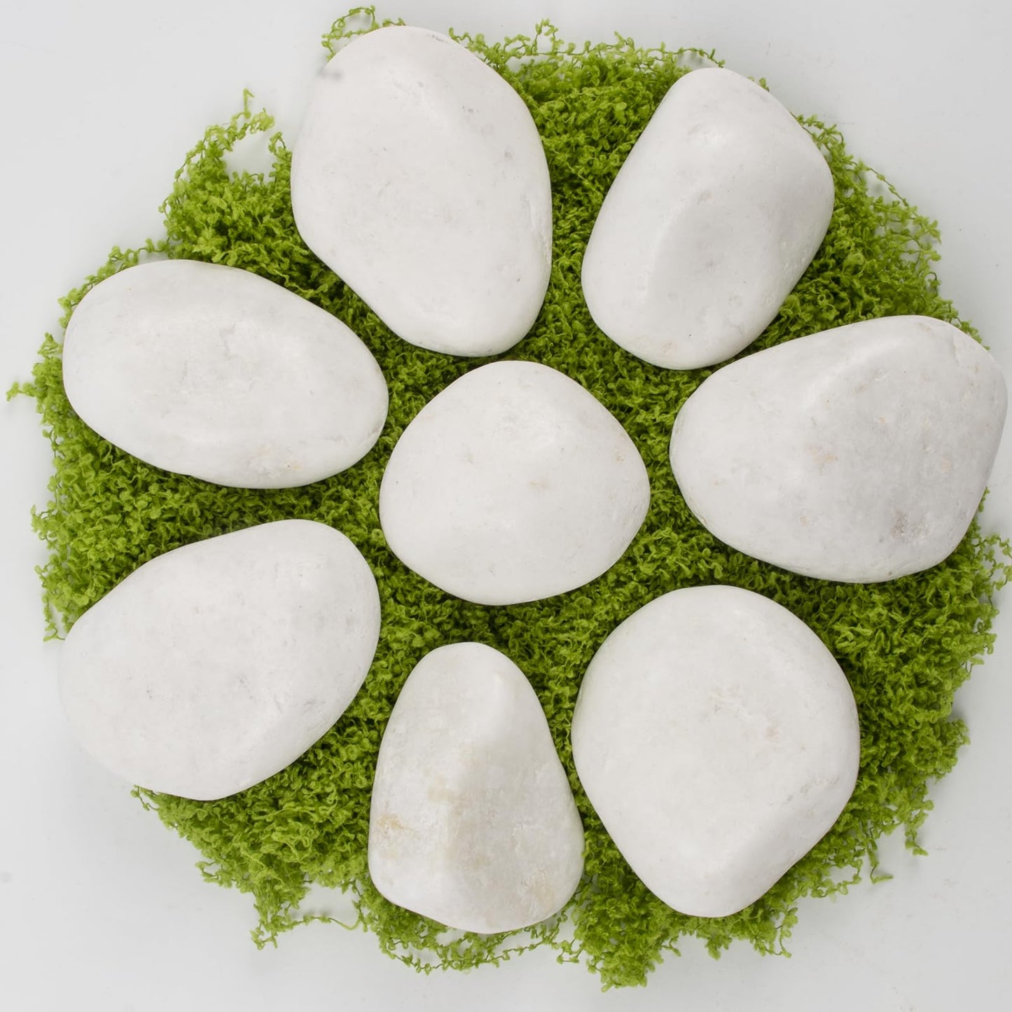 10lbs White Natural River Rocks, Polished Pebbles for Plants Garden, 2-3 inch Decorative White Stones, Ideal for Fish Tank, Vases, Crafting, Home Decor and Garden Landscaping Rocks