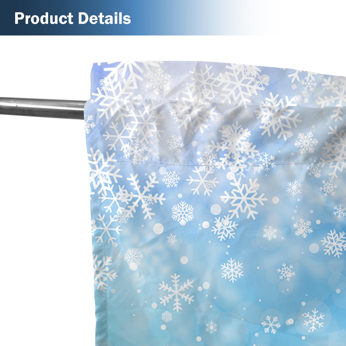 Yilinata Frozen Winter Wonderland Window Curtains for Kids Girls Snowy Landscape Snowflake Baby Living Room Bedroom Nursery Toddler Home Rod Pocket Drapes Decor 84 in x 84 in