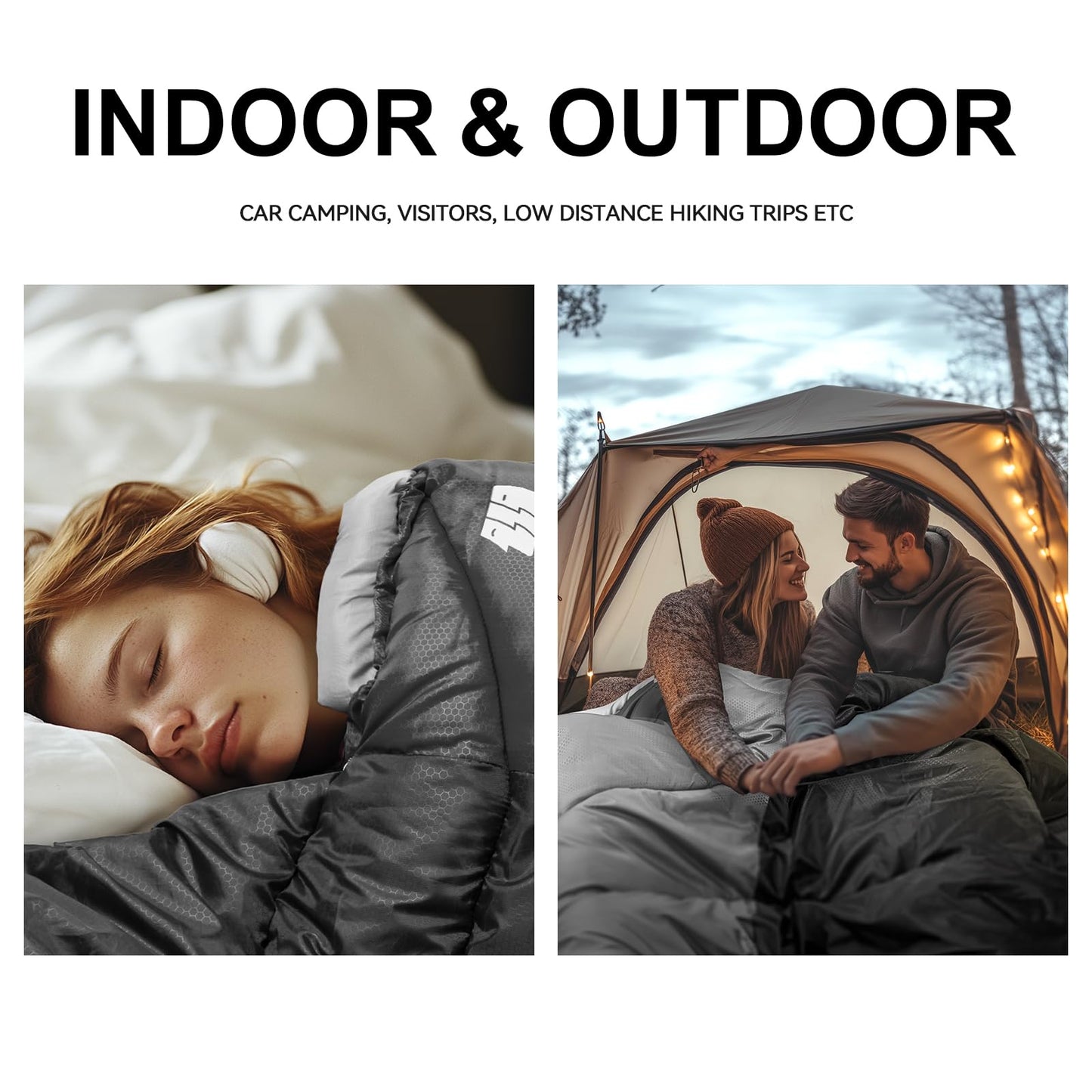 TANSTRIDER Sleeping Bags for Adults Cold Weather,3-4 Season 4lb Lightweight Sleeping Bag for Kids Girls Boys with Compression Sack,Camping Essentials Gear, Hiking,Travel,Backpacking,Outdoor & Indoor
