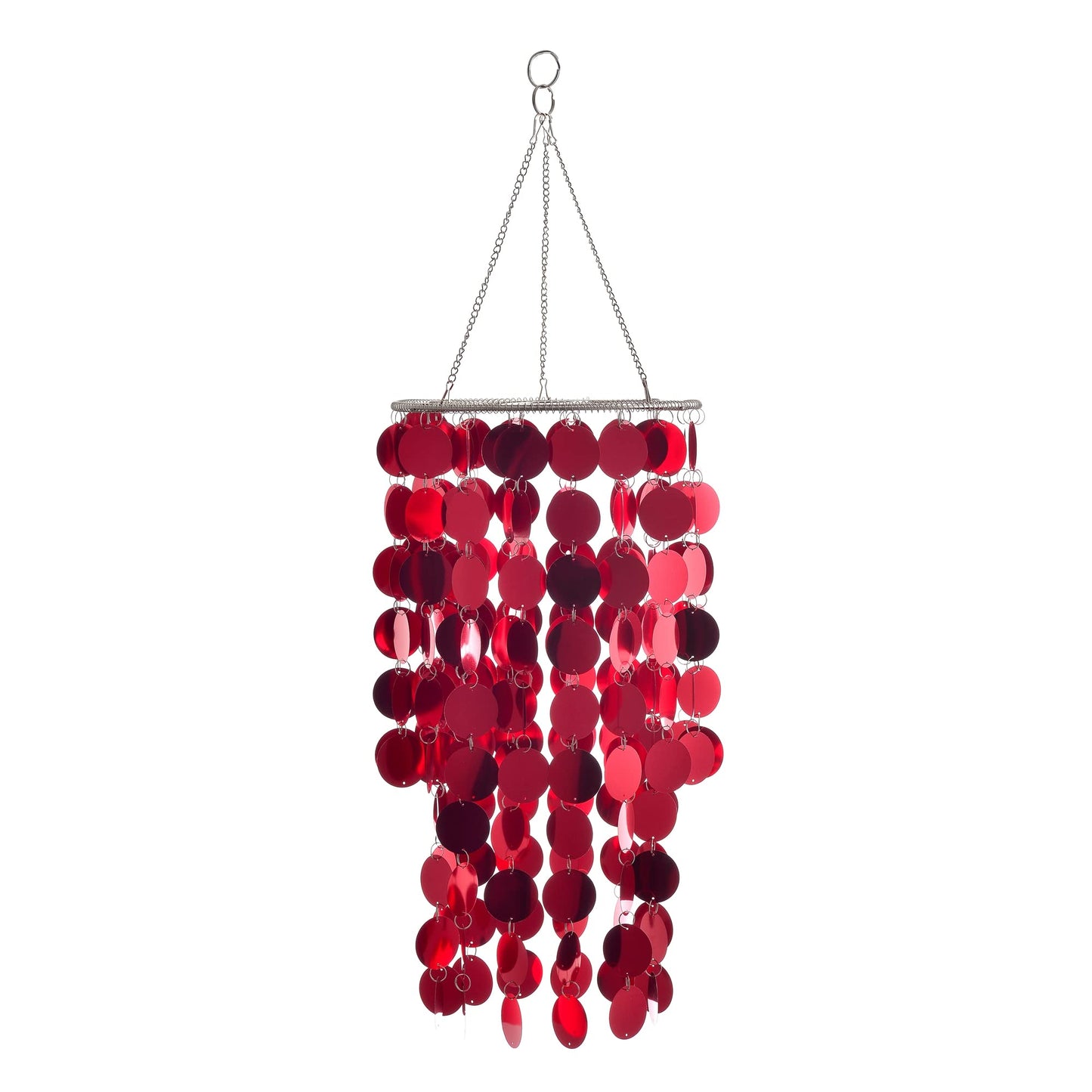 FlavorThings Red Bling Hanging Chandelier Great idea for Wedding Chandeliers Centerpieces Decorations and Any Event Party Decor (Crimson)