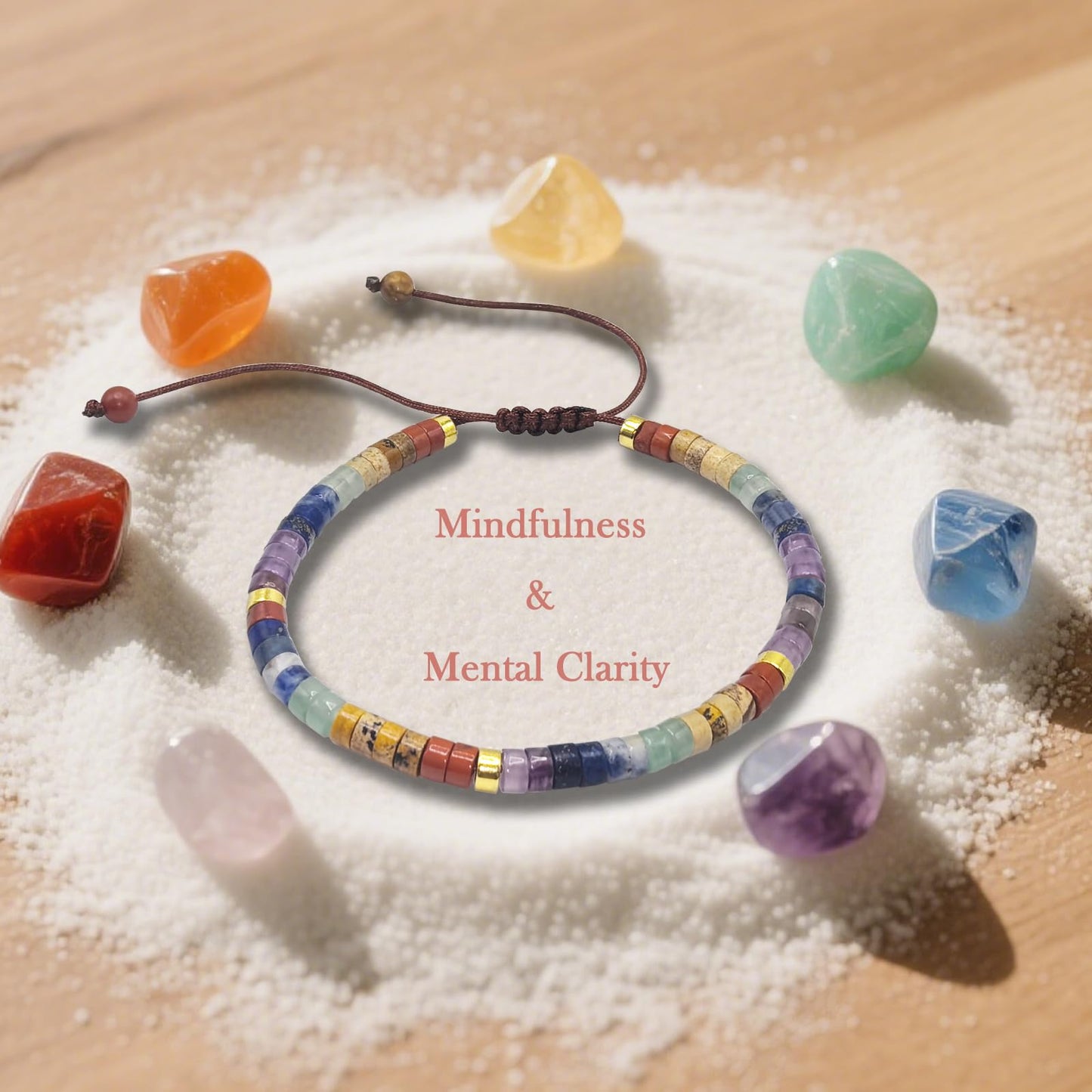 Vyooxcy Chakra Bracelets for Women，7 Chakra Bracelet Crystal Beaded Healing Bracelet for Women Spiritual Bracelets ，Healing Crystals Meditation Relax Women Anxiety