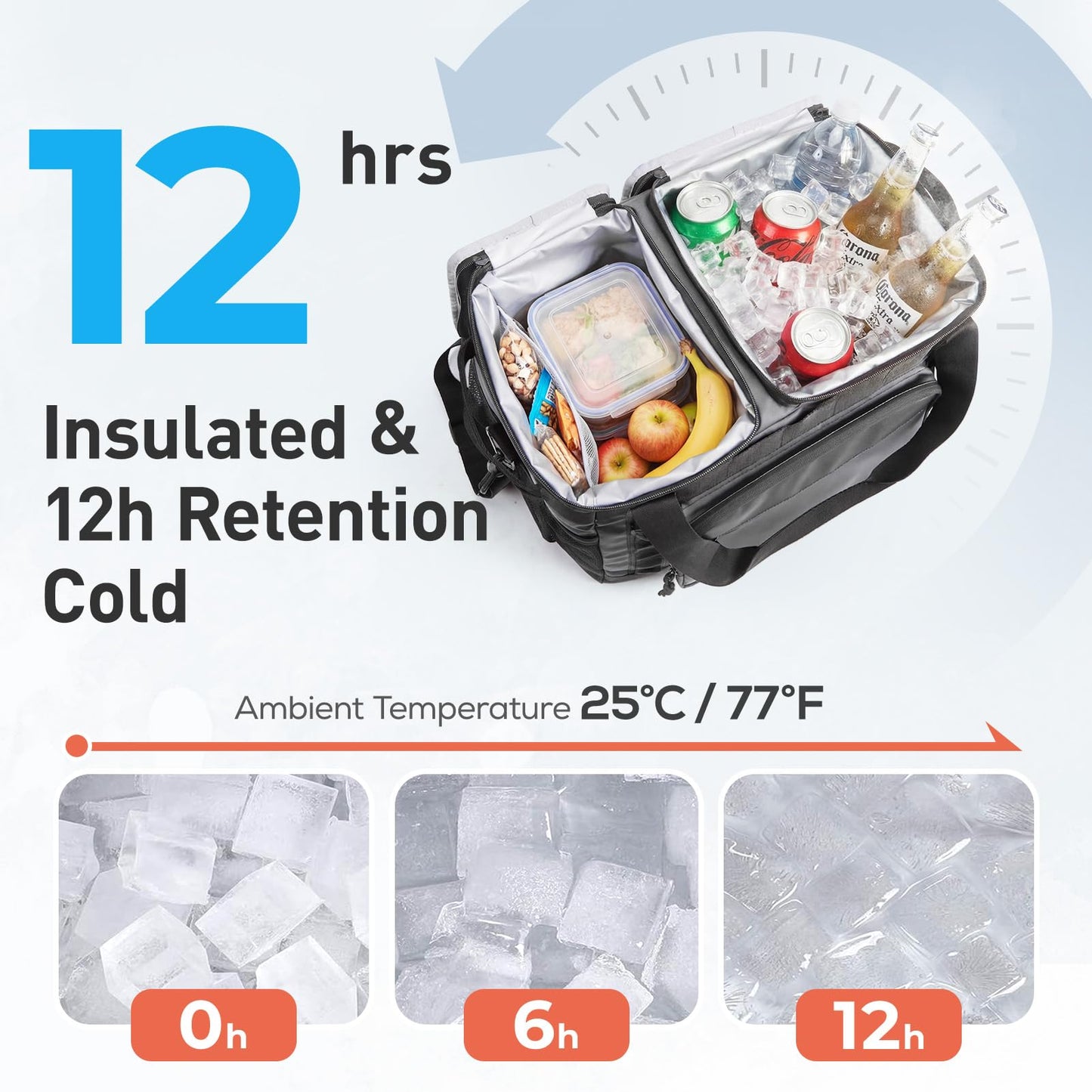 TOURIT 2-Zone Soft Cooler Bag 30/48Cans, Dry & Wet Insulated Beach Cooler, Lunch Bag, Leakproof Ice Chest for Camping, Picnic, Hiking, Travel