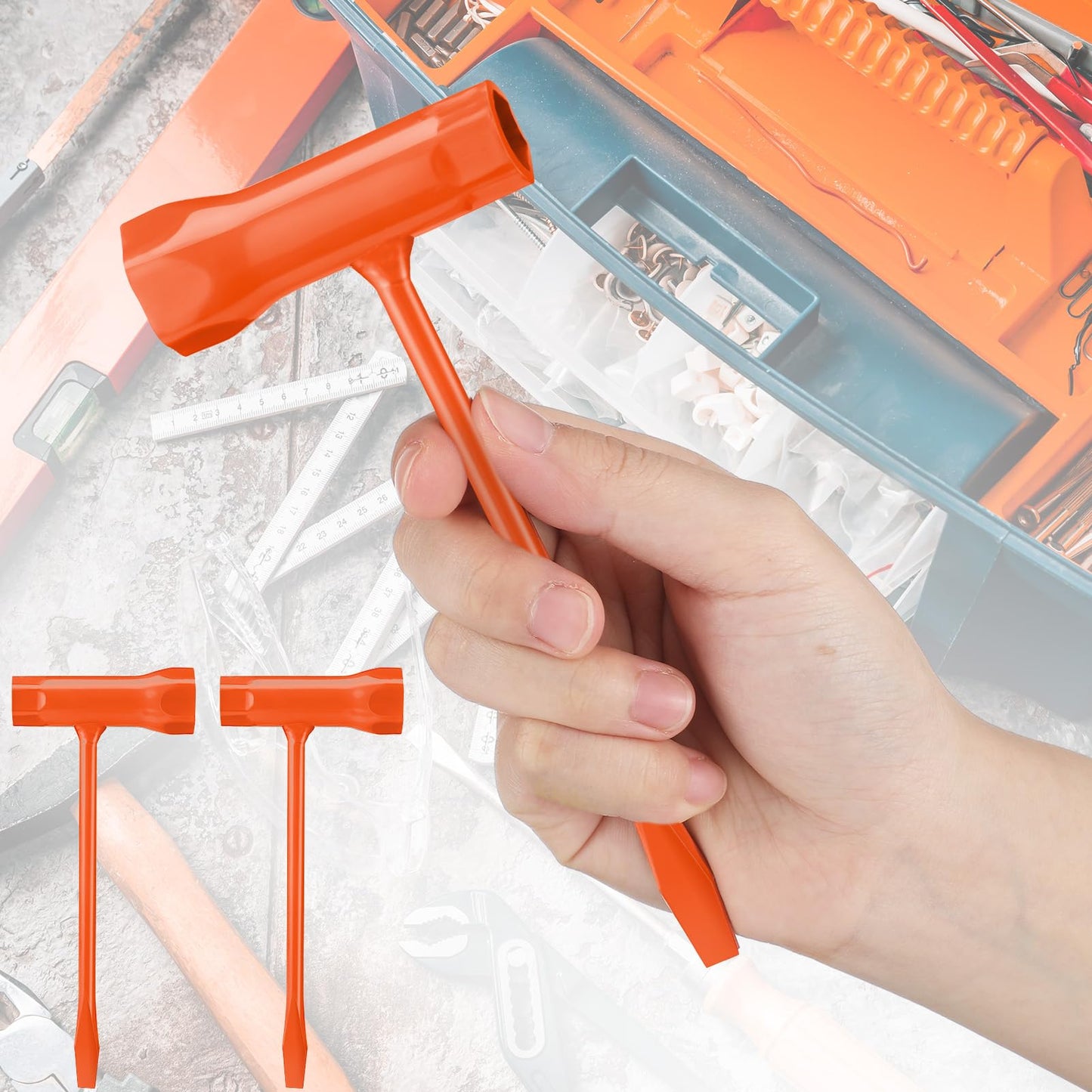 Leriton 5 Pcs Chainsaw Bar Wrench Replacement Combination Screwdriver and Scrench Tool Mix for 1/2, 3/4 Inch, 13 mm, 19 mm Cap Saw Chain Nuts Accessories