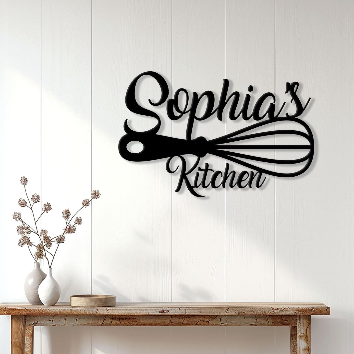 Personalized Kitchen Metal Sign, Chefs Hanging Sign Outdoor Porch Welcome, Custom Name Wall Fence Yard Patio Home Office Decor, Birthday Backyard BBQ Grill, Gifts for Mom, Grandma, Women, Baker