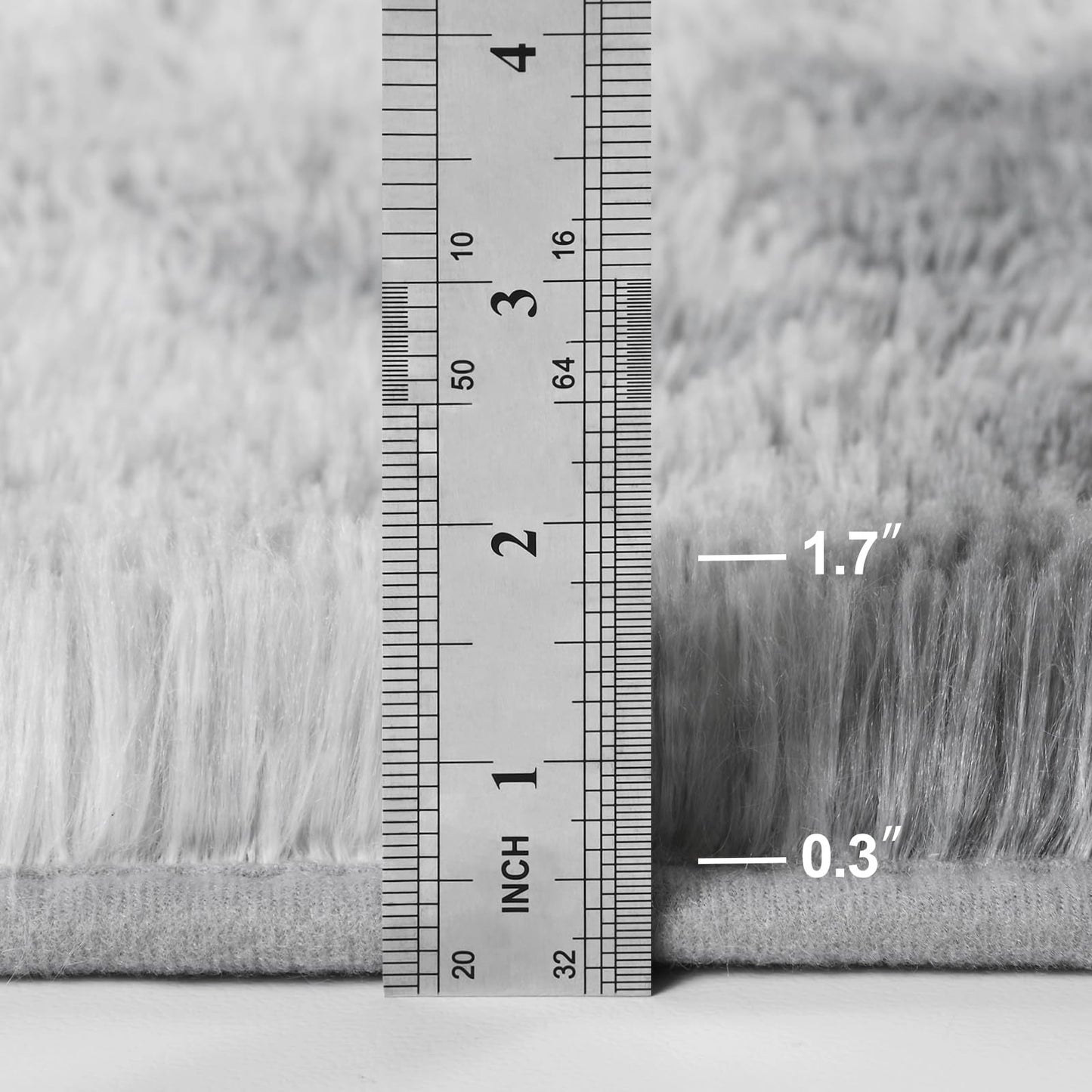 Deerhoo Large Shag Area Rugs 6 x 9, Tie-Dyed Plush Fuzzy Rug for Living Room, Ultra Soft Fluffy Furry Rugs for Bedroom, Indoor Carpet Nursery Rugs for Kids Room Home Decor, Light Grey