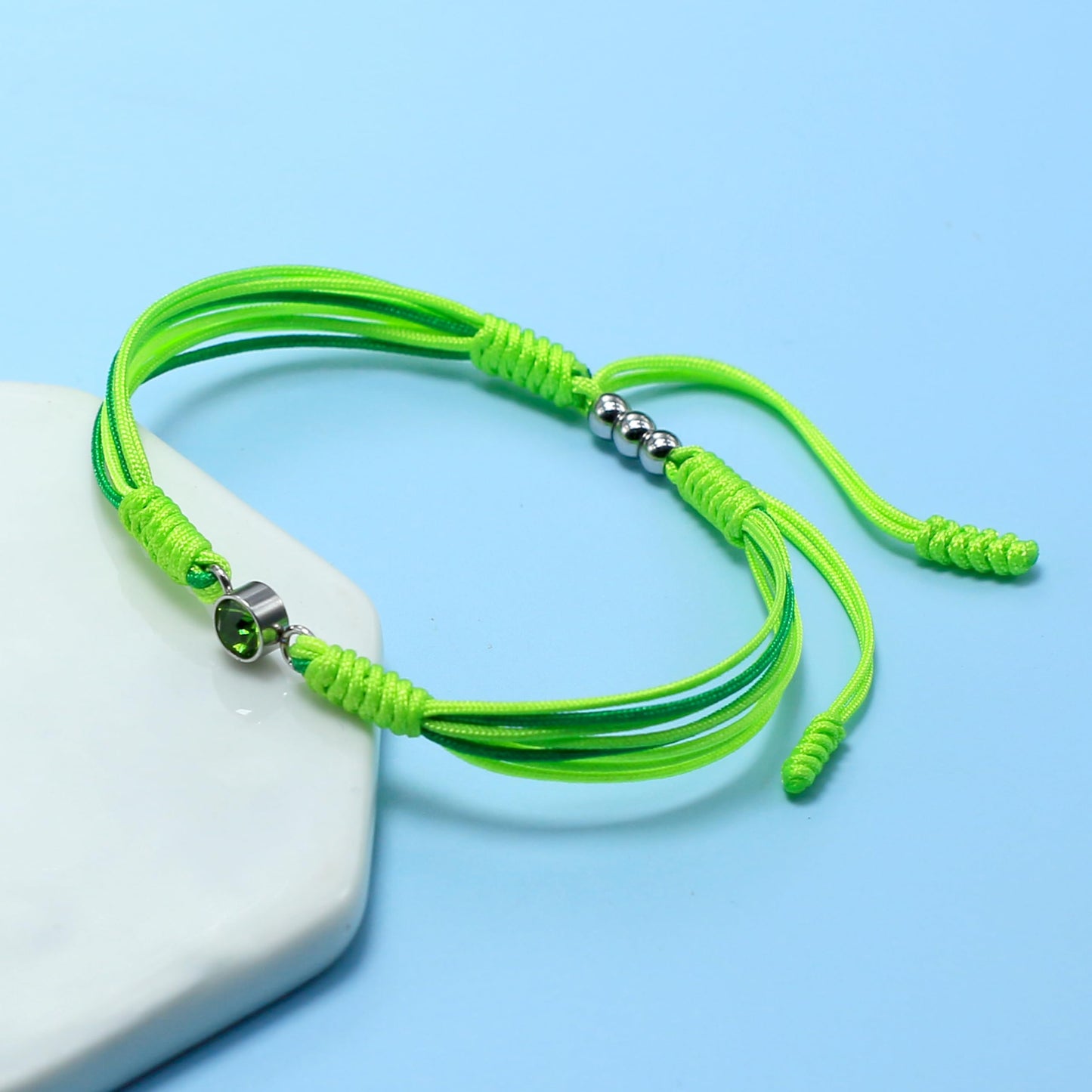 Crgwxzl August Birthstone Bracelets for Women Men,Healing Crystal Protection Stone Green Imperial Jasper Beads Bracelet,String Wrap Zodiac Month Bracelets Birthday Jewelry Gifts