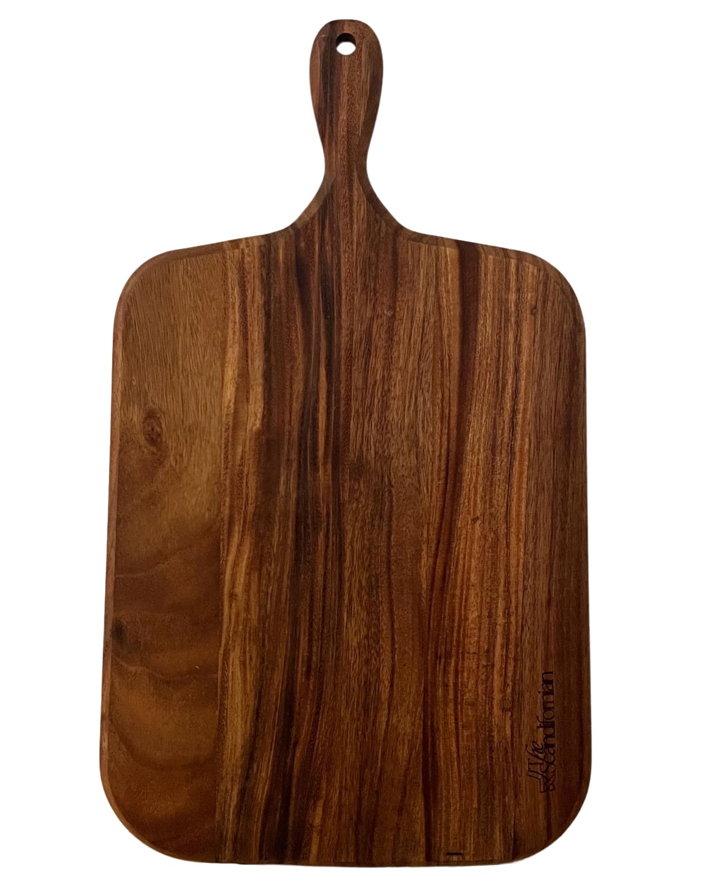 The Scandifornian Walnut Wood Cutting Board | Jumbo Extra Large Size 26" x 16", Paddle Shape with Handle | Premium Elegant Handcrafted | Perfect for Entertaining