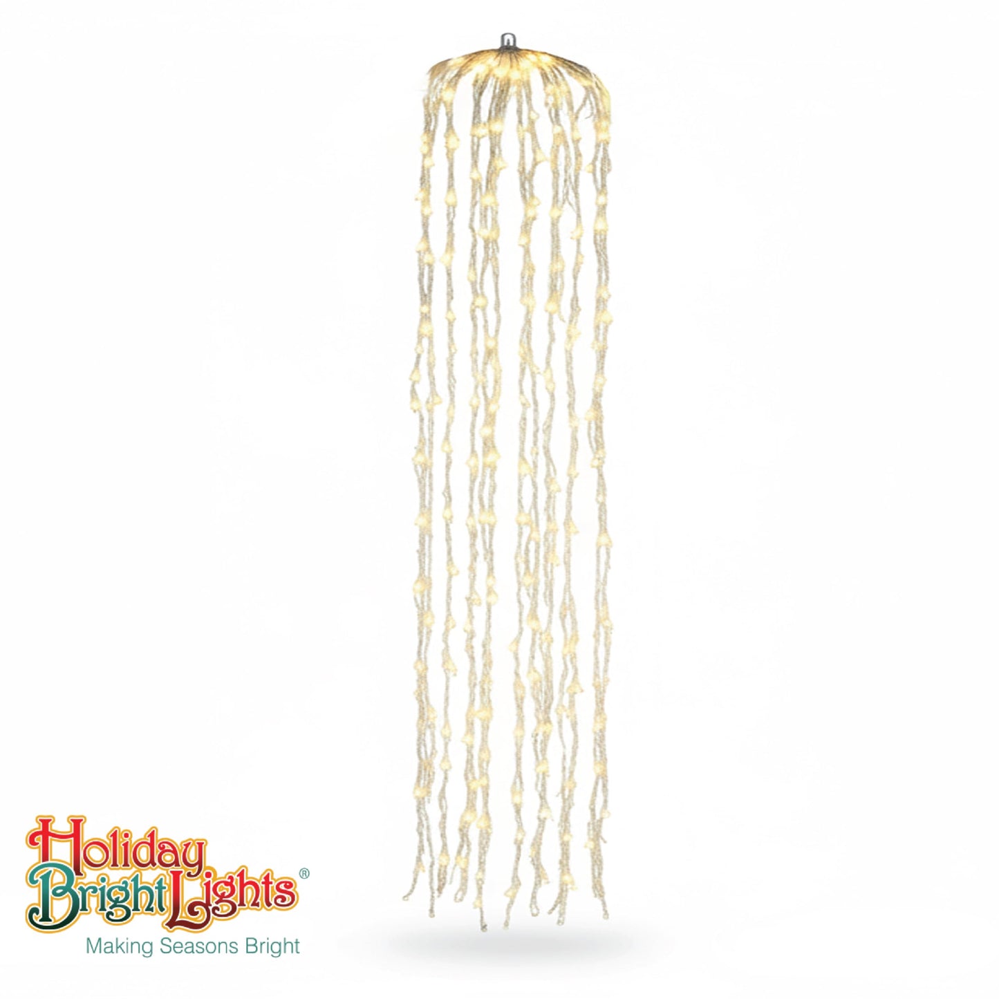 Holiday Bright Lights Indoor Outdoor 4-Ft Weeping Willow Lights 440 Warm White 5mm LED Transparent Cable