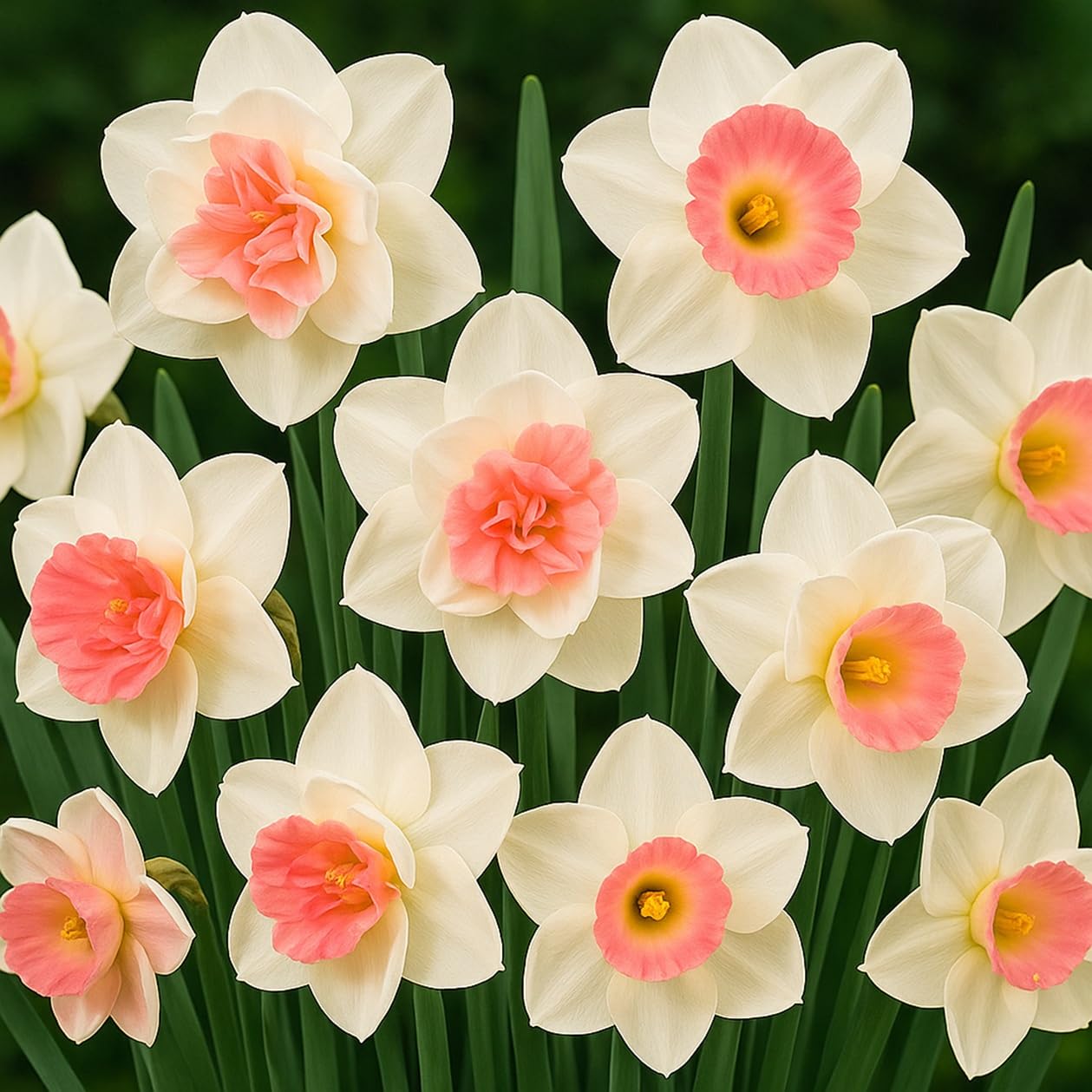 Supreme Pink Daffodil Mix Bulbs for Planting - Easy to Grow Perennial Flowers for Garden or Containers (10 Bulbs)