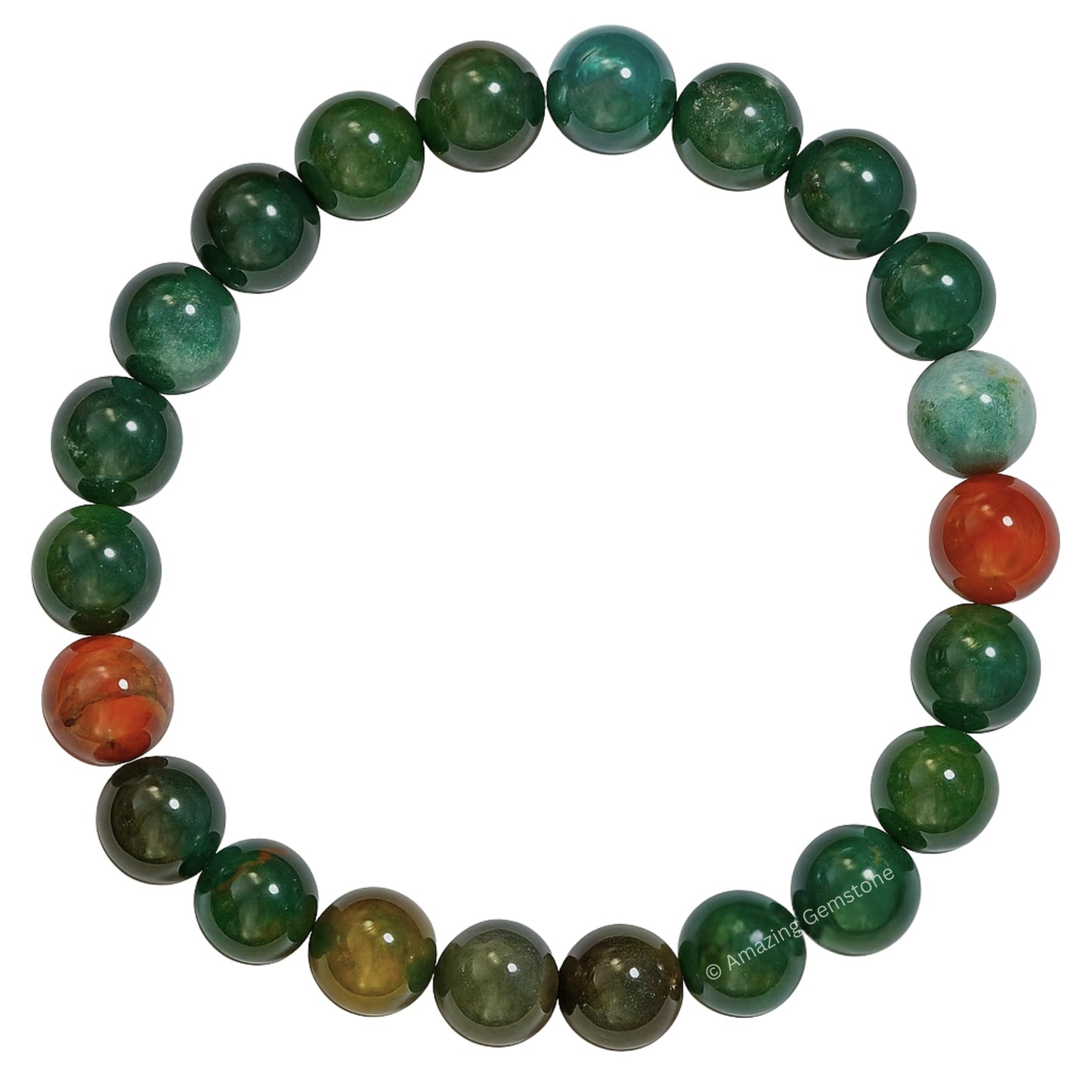 Amazing Gemstone Crystal Bracelet for Women Men's Gifts - Protection Healing Crystal Bracelet - 8mm Gemstone Beaded Stretchable Bracelet Pulseras Para Hombres Mujer Stocking Stuffers Mothers Day Gift (Bloodstone)