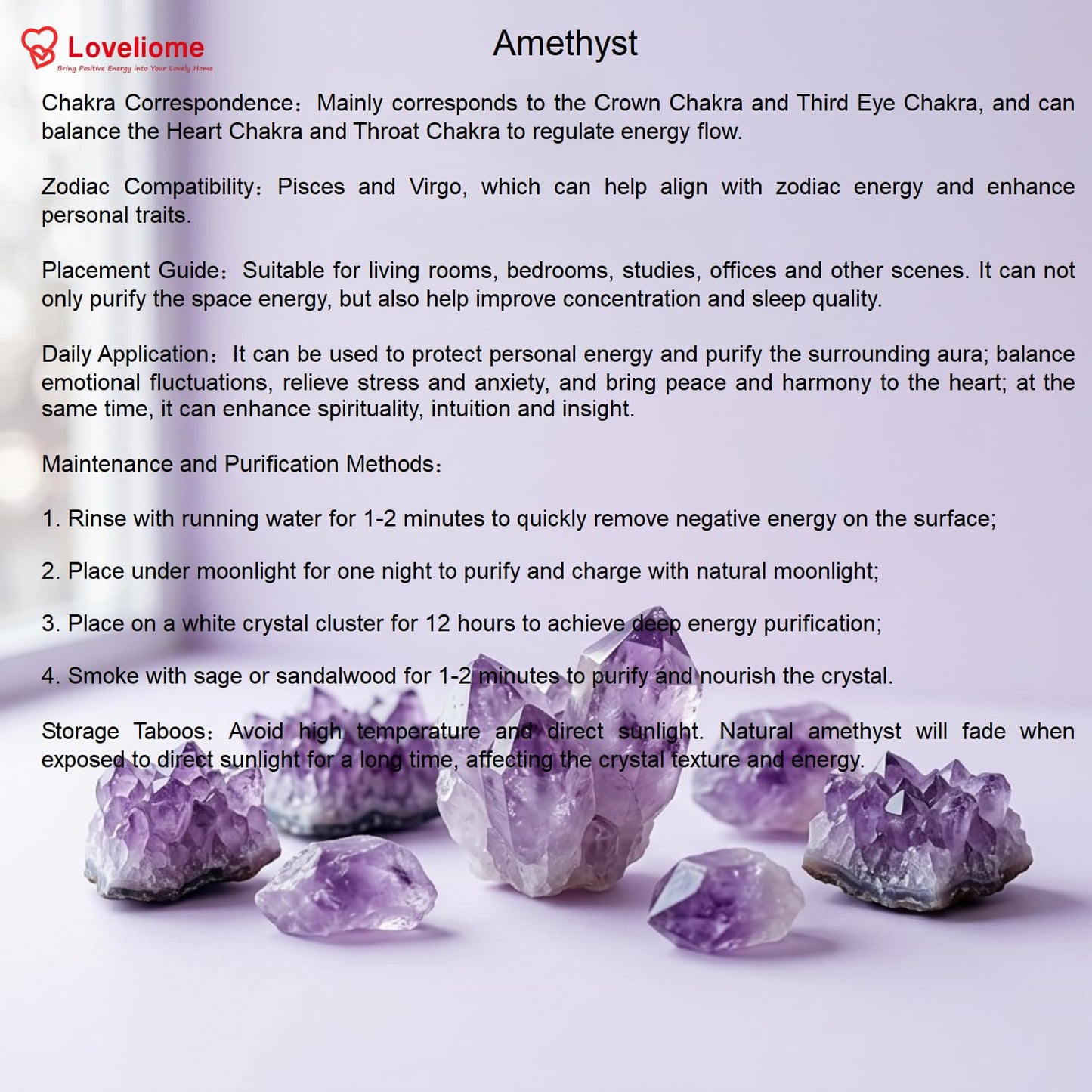 Loveliome 18x13mm Oval Cabochons Flatback Crystal Stone Gemstones Beads for Jewelry Making DIY Pack of 10, Amethyst