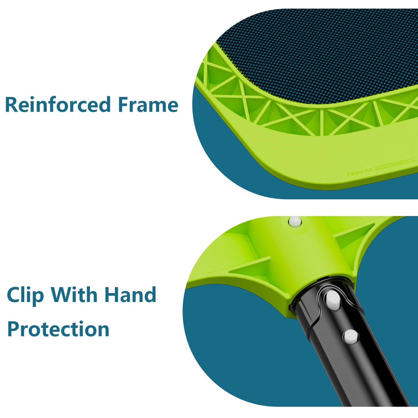Sepetrel Pool Skimmer Net - Professional Heavy Duty Reinforced Frame Nylon Flat Leaf Rake Net,for Spa Pond Swimming Pool, Cleaning Supplies and Accessories, (Pole Not Included)