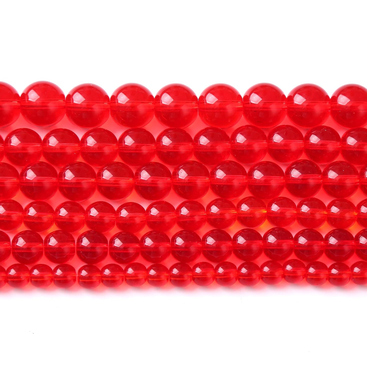 96PCS 8mm Garnet Red Glass Crystal Beads for Jewelry Making Crystal Energy Healing Power Stone Beads 2 Strand 32" DIY Bracelet Necklace Accessories