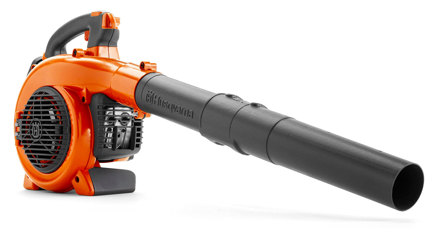 Husqvarna 125BVx Gas Leaf Blower, 28-cc 1.1-HP 2-Cycle Handheld Leaf Blower Vacuum Kit with Mulcher and Vac Bag, 470-CFM, 170-MPH, 12.5-N Powerful Clearing Performance and Ergonomic Design
