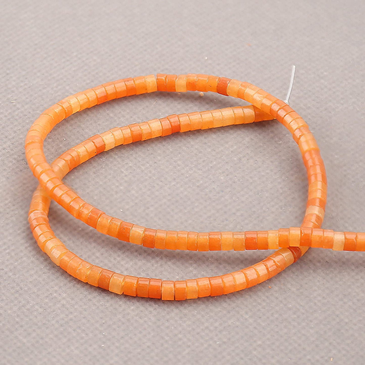 150PCs Natural Red Aventurine Spacer Beads, Loose Semi Precious Flat Round Gemstone Heishi Disc Stone Beads for Beading Jewelry Making 4mm*2mm 38cm