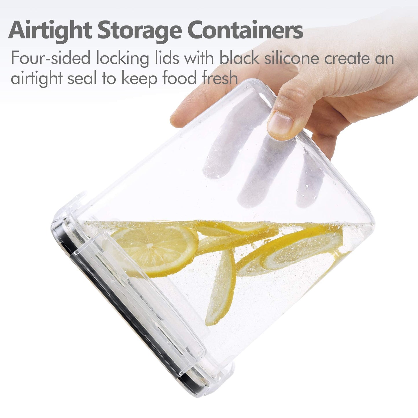 CHEFSTORY Airtight Food Storage Containers with Lids, 8 PCS Plastic Storage Canisters for Kitchen & Pantry Organization,Dry Food Canisters for Flour, Sugar and Cereal