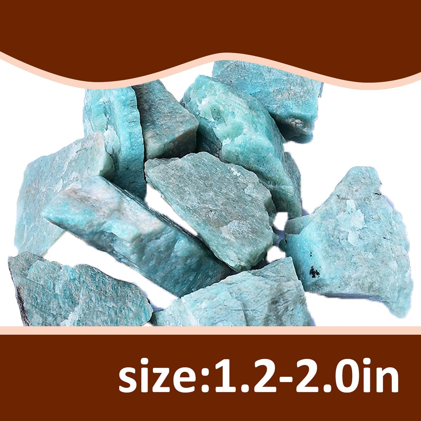 Raw Crystals, Large 1.2-2.0" Healing Crystal Natural Rough Stones for Intuition,Chakra,Meditation,Decoration,Polishing,Energy Work (Amazonite, 3.5oz-1.2-2.0"raw Crystals)