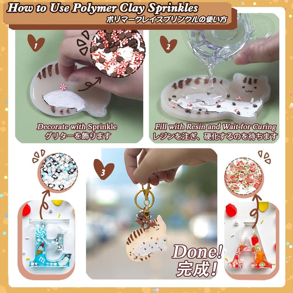 Polymer Clay Penguin Snowflake Sprinkles for Fake Dessert Cake Decor, Decoden Phone Case, Slime Projects DIY, Scrapbooking, Resin Jewelry Making Pack of 50g