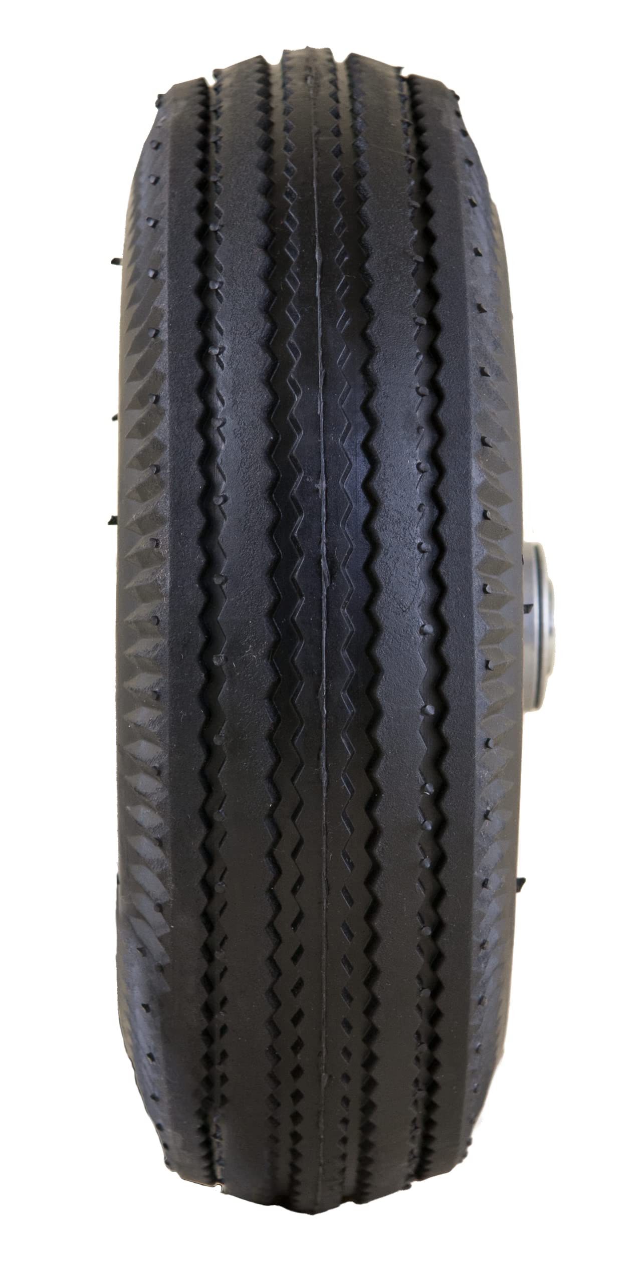 Universal Fit 4.10/3.50-4 Air Filled Hand Truck/Utility Tire, 5/8" Bearings,2.25" Offset to 4" Hub, Adapter Kit Included