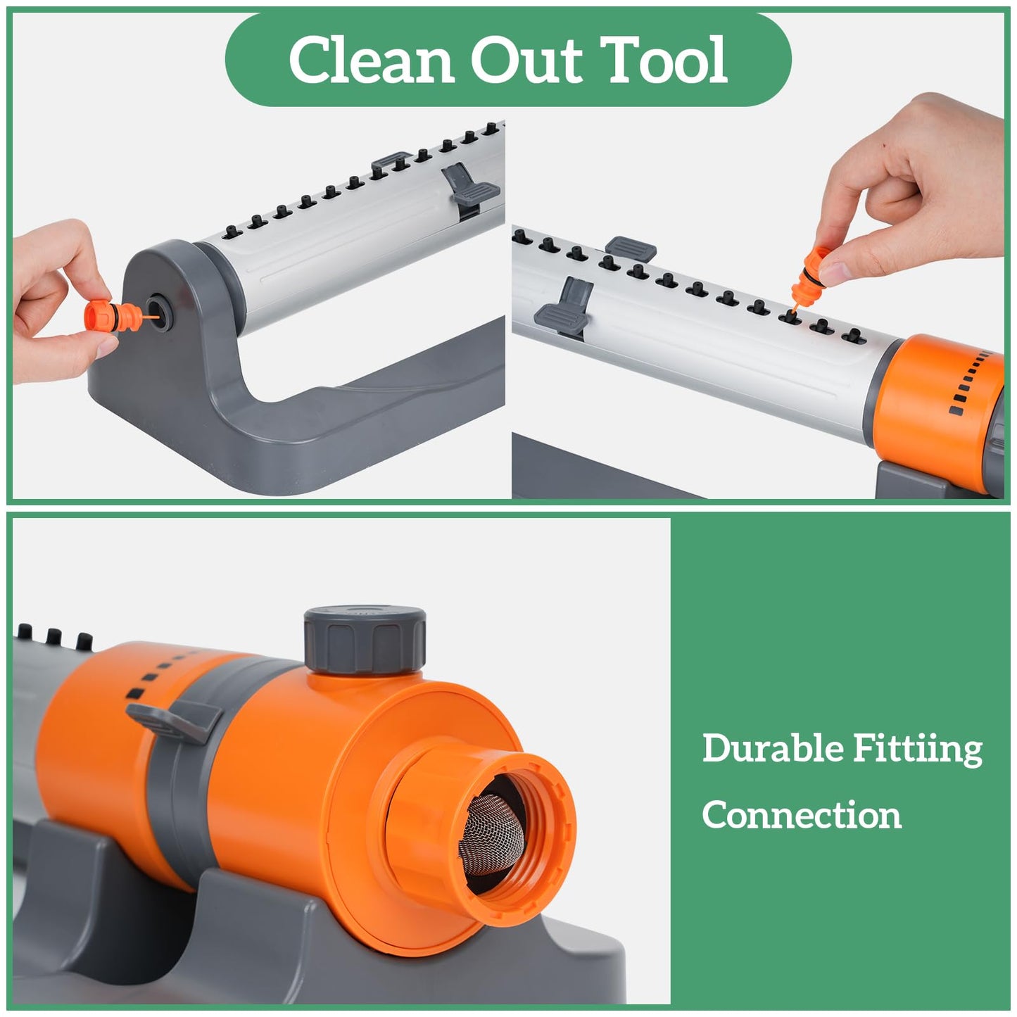 LINEX Oscillating Water Sprinklers for Yard, Garden and Lawn Sprinkler for Large Outdoor Area with Adjustable Spray