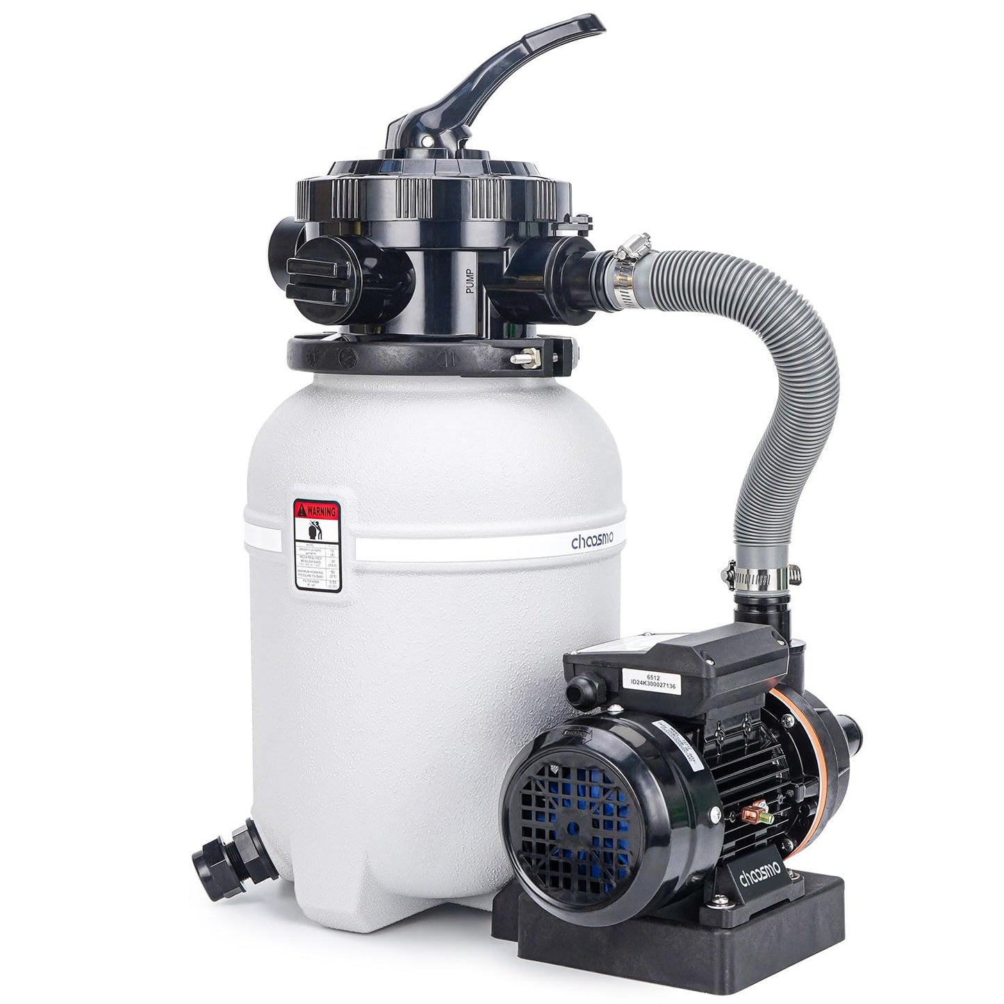 CHOOSMO 10" Sand Pool Filter System with 6 Way Valve and 2220GPH Pool Pump for Above Ground Pools Easy to Use for Water Circulation
