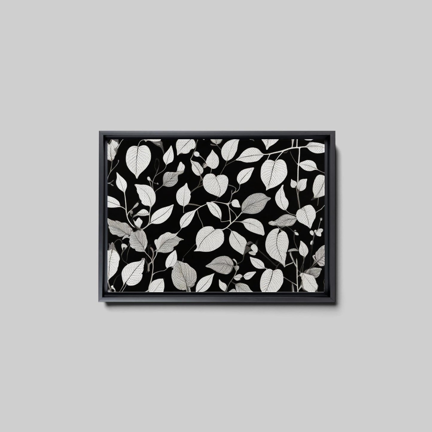 Canvas Print Scandinavian Folk Art Black and Beige Abstract Botanical Wall Art for Scandinavian Home Decor Decor Canvas, Decor