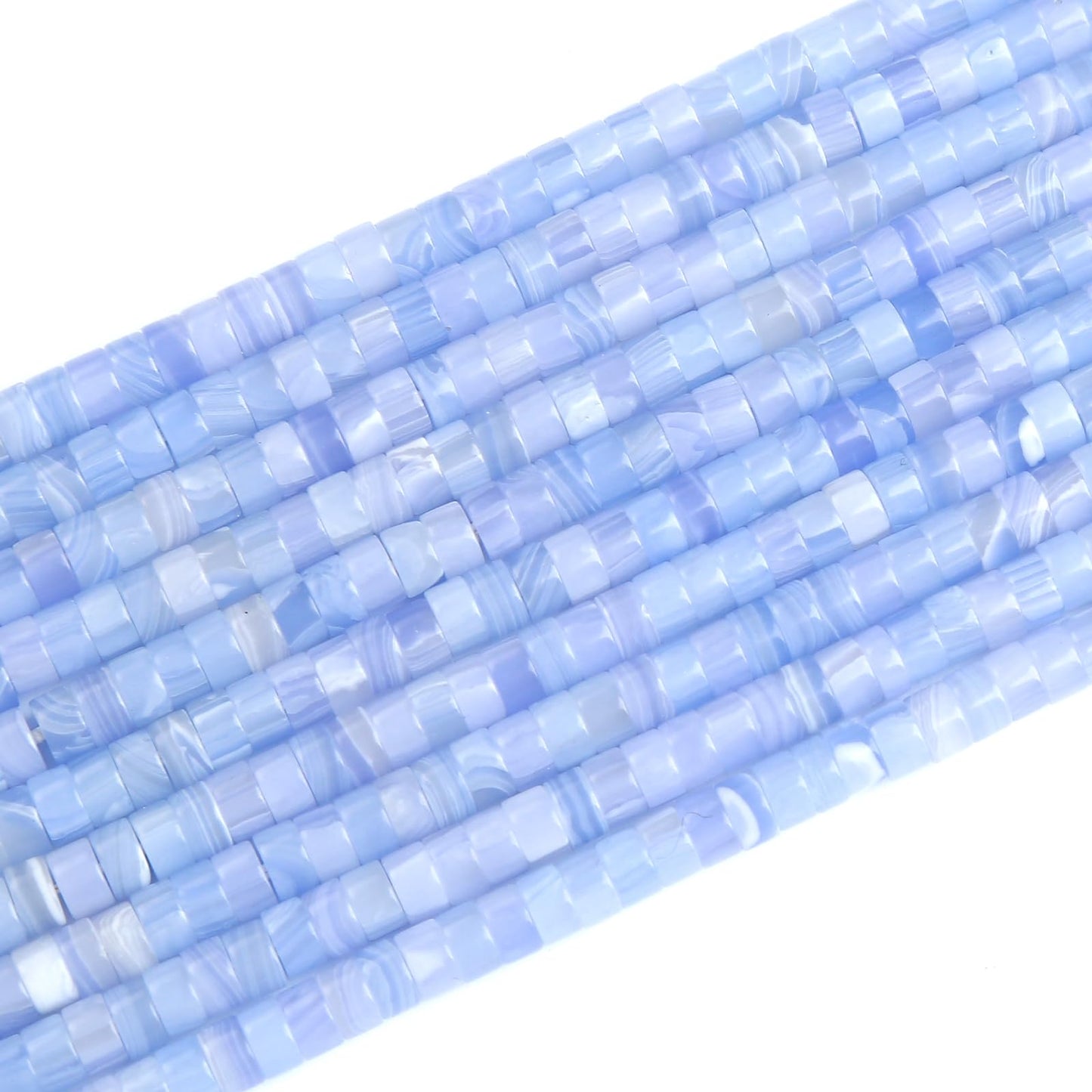 150pcs 2x4mm Natural Purple Agate Tube Shape Beads Loose Flat Round Cylinder Flat Spacer Stone Beads for Bracelet Earrings Jewelry Making