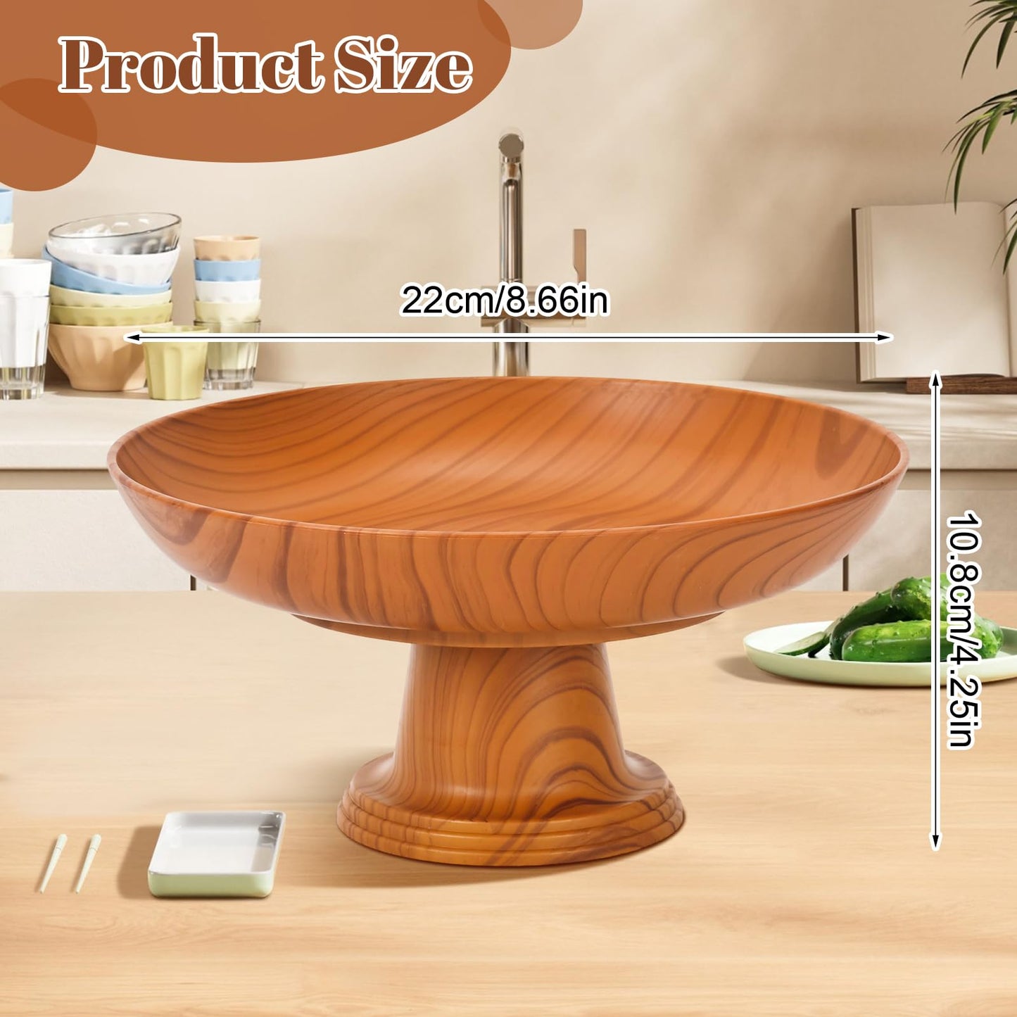 Fruit Bowl for Kitchen Counter Plastic Decorative Footed Fruit Bowls Key Holder Bowl for Entryway Table Home Decor