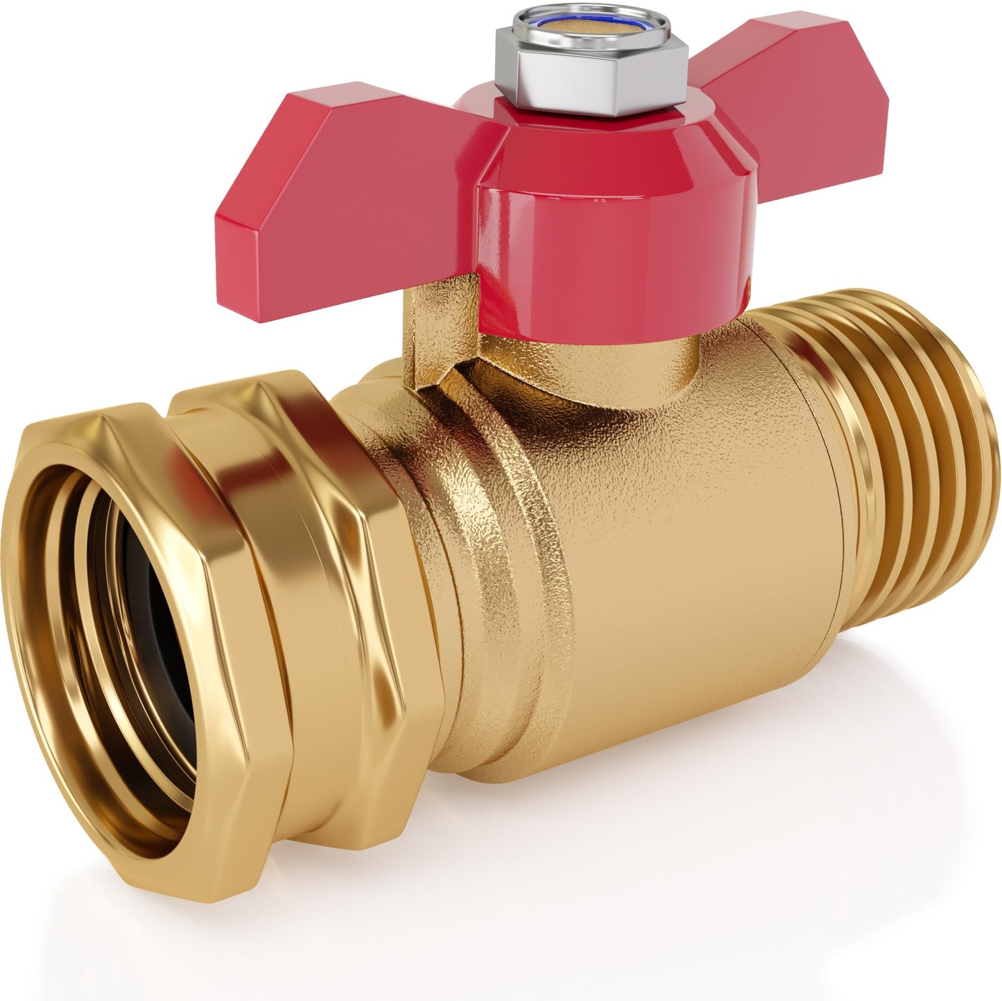 DBR Tech® Garden Hose Shut Off Valve 3/4" Brass | Full Flow & Heavy Duty | 2026 Edition
