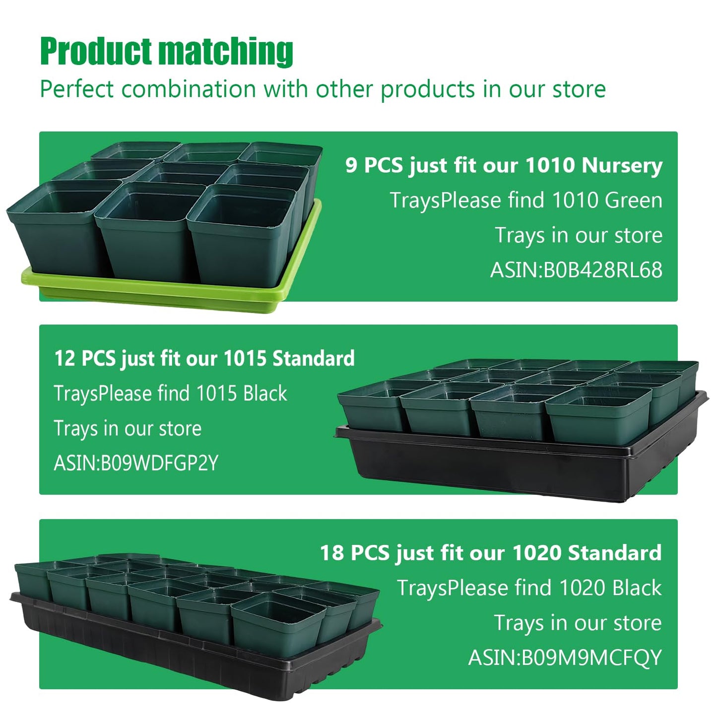 RooTrimmer Square Nursery Seedling Pot 3.5 Inches 90 Pcs, Small Nursery Pot Plastic Thick and Sturdy Seed Start Germination Pot for Plant Propagation and Seeding(Green,3.54 Inches, 90Pcs)