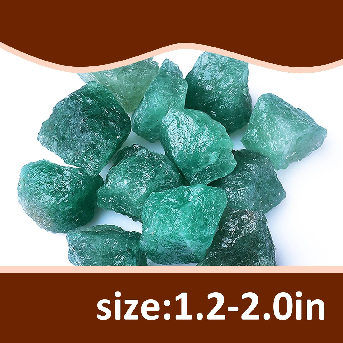 Raw Crystals, Large 1.2-2.0" Healing Crystal Natural Rough Stones for Intuition,Chakra,Meditation,Decoration,Polishing,Energy Work (Greenquartz, 3.5oz-1.2-2.0"raw Crystals)