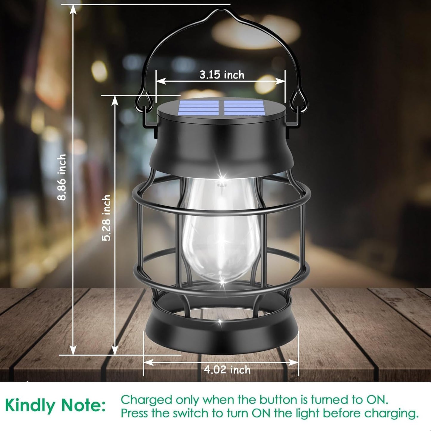 TomCare Solar Lanterns Lights Outdoor Waterproof 4 Pack Metal Hanging Solar Lights Lantern for Outdside Decorative Patio Porch Garden Lawn, Cool White