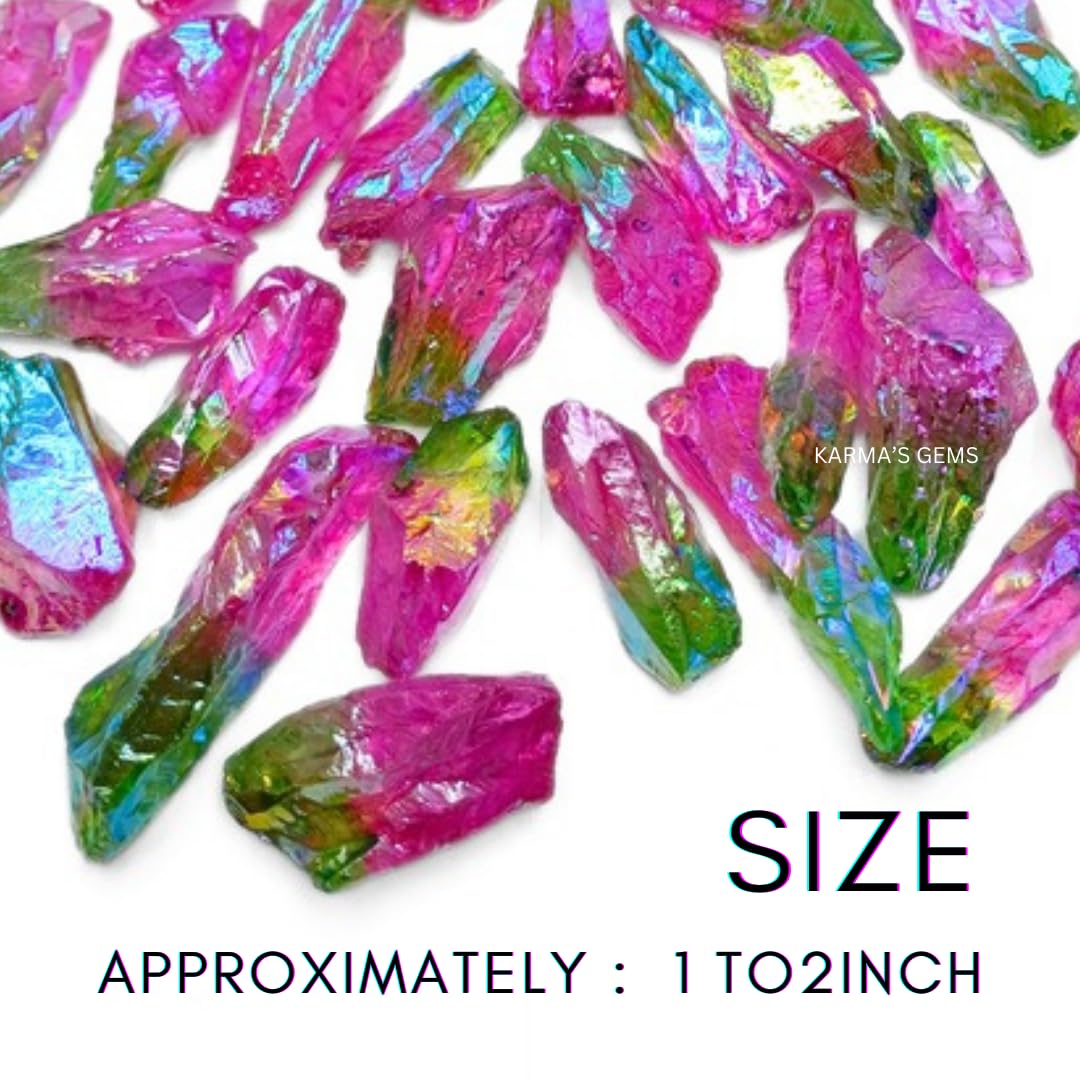 Crystals, Rocks, Jade, Crystals and Healing Stones, Witchcraft Supplies, Healing Crystals, Stones, Healing Stones, Rock Collection, Agate, Raw Stones (Rose - Apple Aura Quartz, 2 Pcs)