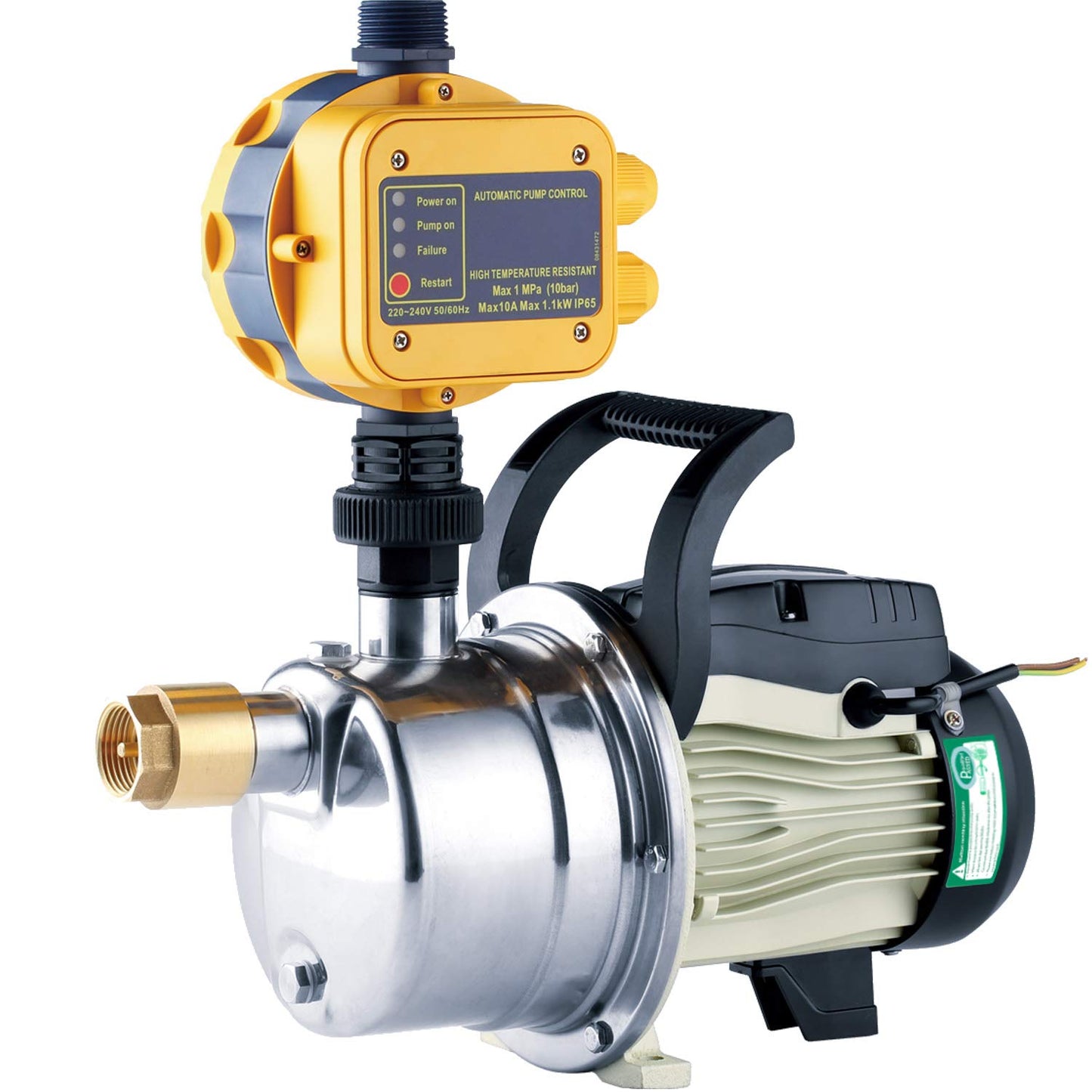 TDRRICH 3/4HP water pressure booster pump with Smart Controller for whole house，Self-priming Jet Transfer Pump Pressure Switch Automatic System 110v AC for Lawn Garden Sprinkler Irrigation