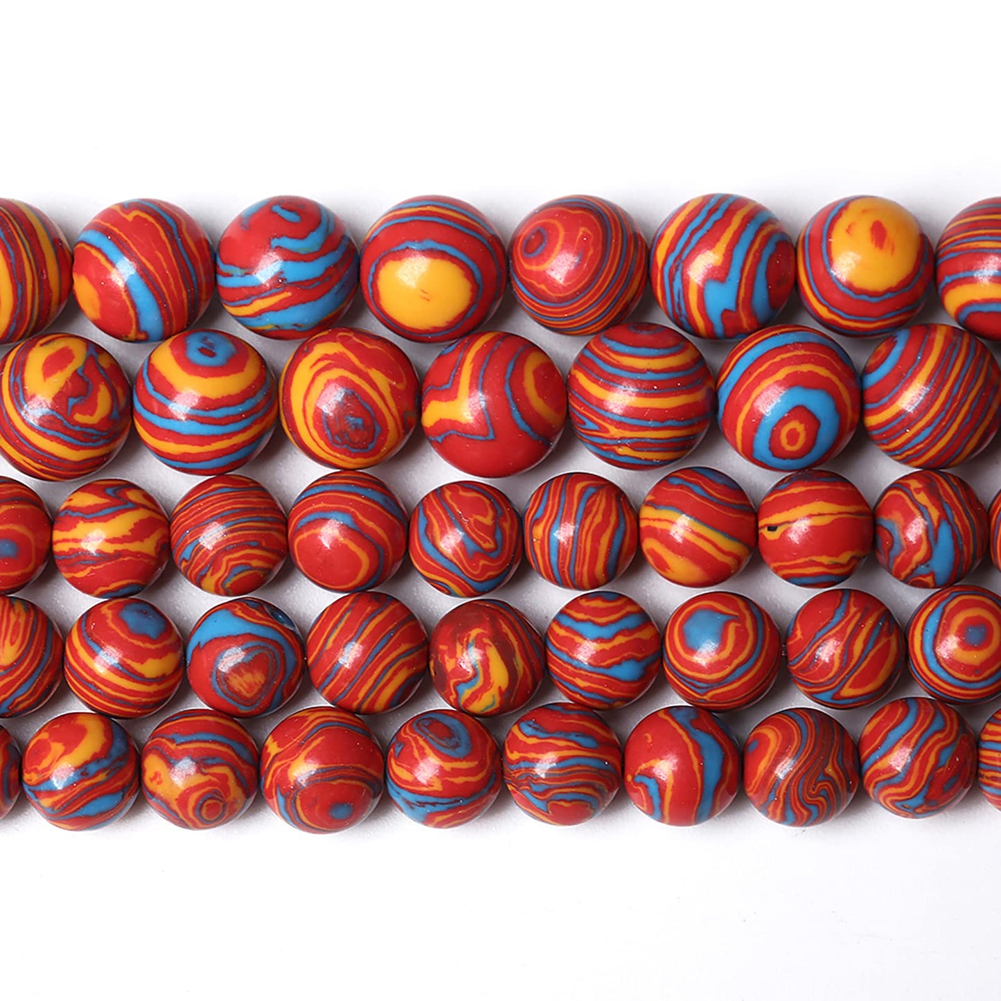 38PCS 10mm Natural Orange Malachite Beads Round Loose Stone Beads for Jewelry Making DIY Bracelet Necklace 15 Inch,Energy Stone Healing Power