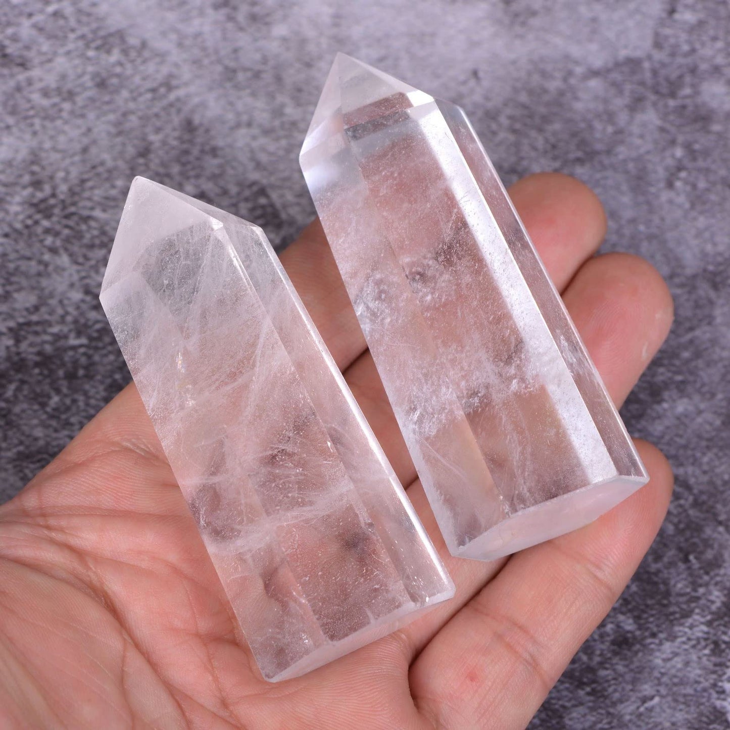 Large Clear Quartz Crystal Tower Healing Crystal Wand For Spiritual Use Hexagonal Point Reiki Chakra Gemstone Home Office Decor