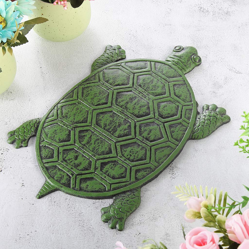 MDLUU Cast Iron Stepping Stone, Turtle Stepping Stone, Decorative Tortoise Flagstone for Lawn, Yard, Garden Walkway