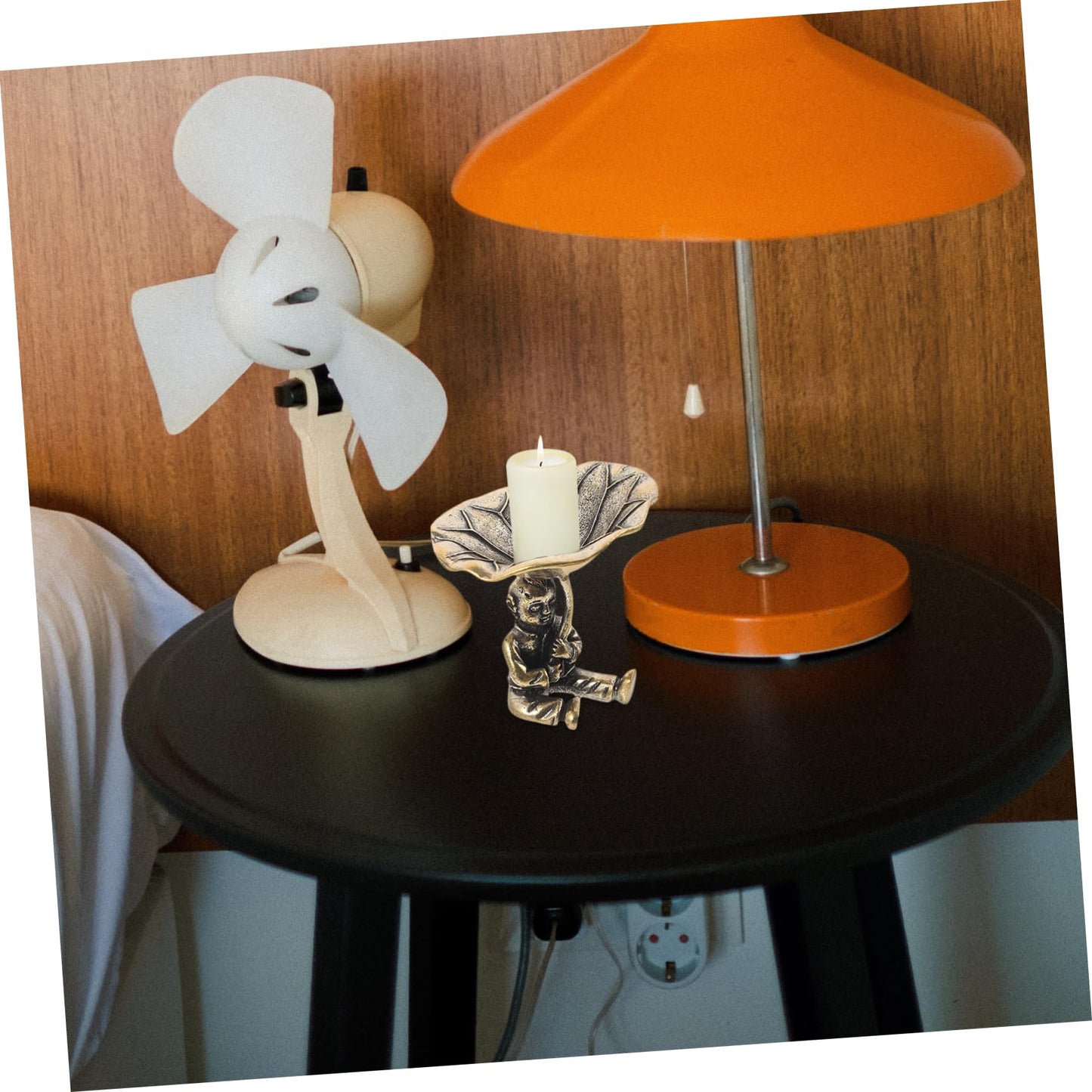 Cabilock Lotus Leaf Tealight Candle Holder Unique Candle Stand for Teacups Decorative Tabletop Accent for Living Room Bedroom and Parties