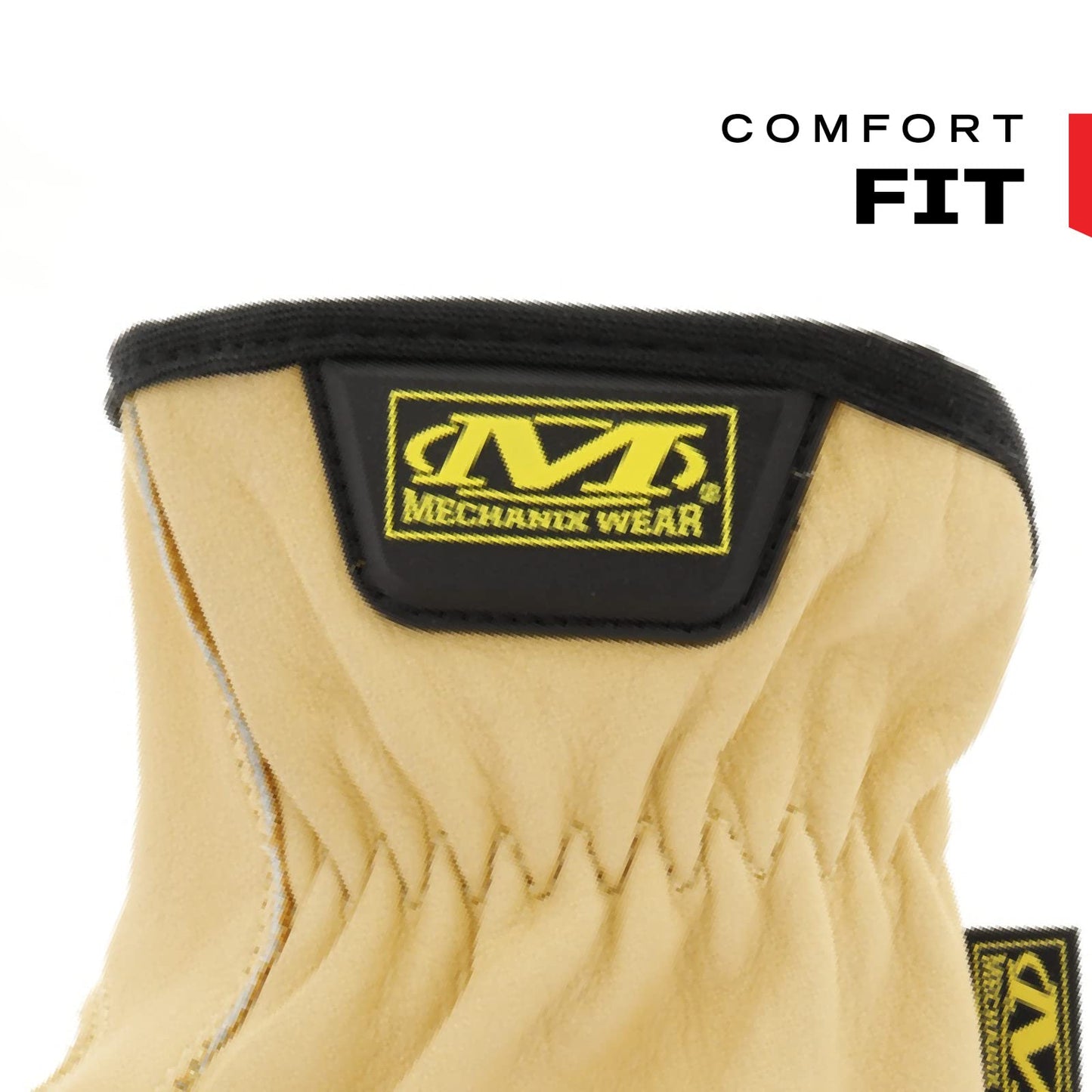 Mechanix Wear Leather Cow Driver - Breathable Leather Driver Gloves for Hand Safety - Elastic Cuff - Comfortable Fit - Water Resistant - Tan - X-Large