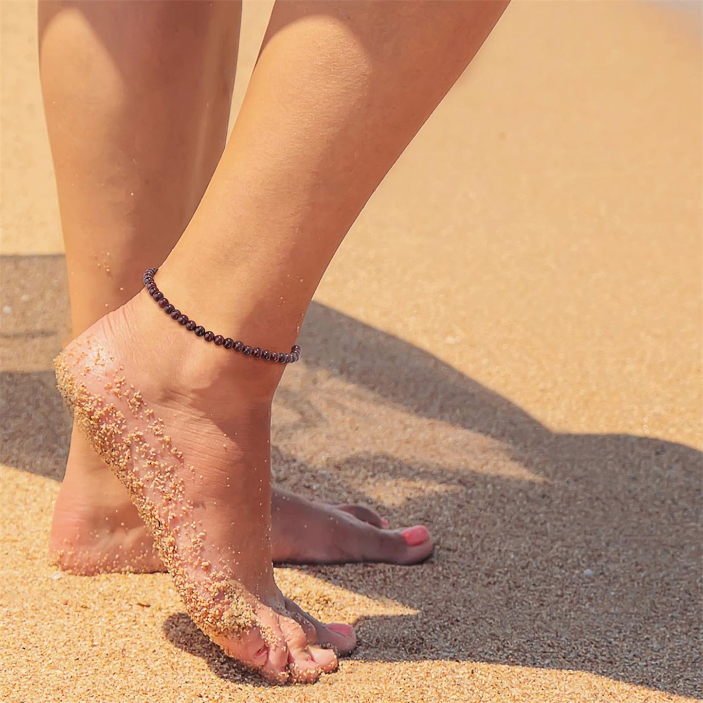 Lit Wall Turquoise Anklets for Women Beach Boho Ankle Waterproof Turquoise Anklet Bracelets Adjustable Beaded Ankle Bracelet Plus Size Anklets Gemstone Anklet Jewelry Gift for Her