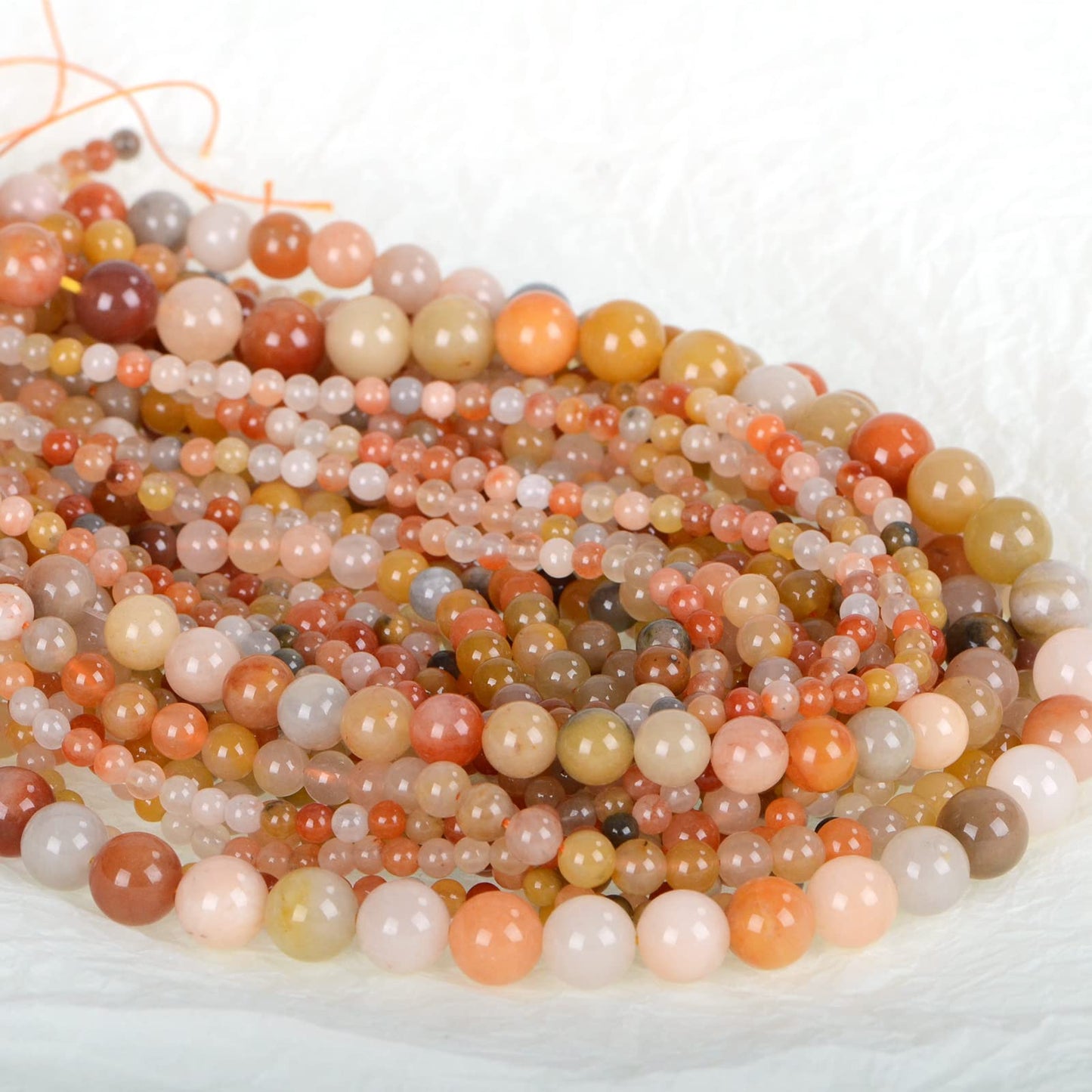 ICAI (Golden Jade) Natural Stone Beads Gemstone Round Loose Beads Crystal Energy Stone Healing Power for Jewelry Making DIY,1 Strand 35-37pcs(10mm)