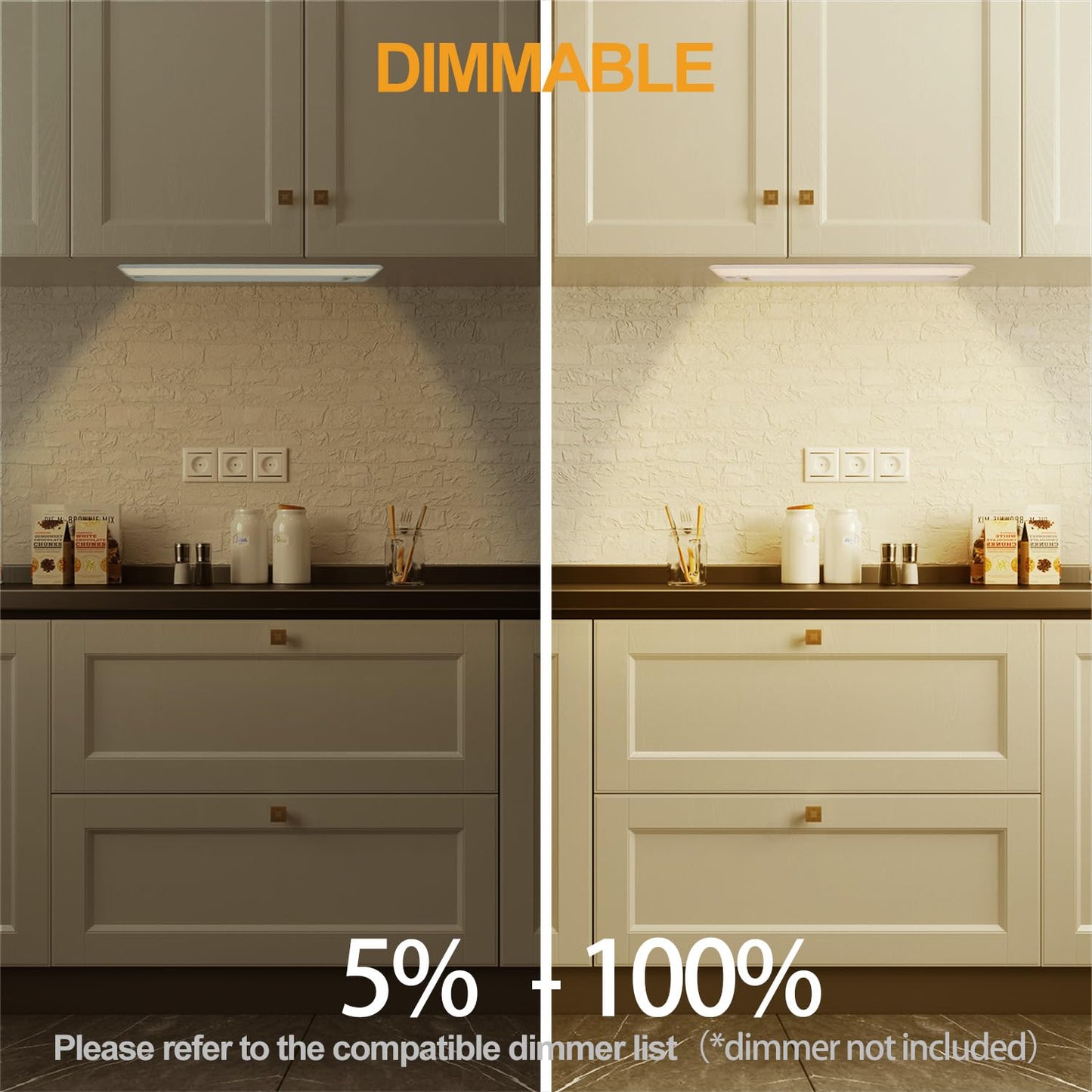 Ansen 2Packs of Under Cabinet Lighting Hardwired, 12in 10W 666LM Dimmable Led Light for Kitchen/Closet, CRI 92+, R9 90+, 3 Color Temperature, 3000K/4000K/5000K(Warm White, Cool White, Daylight)