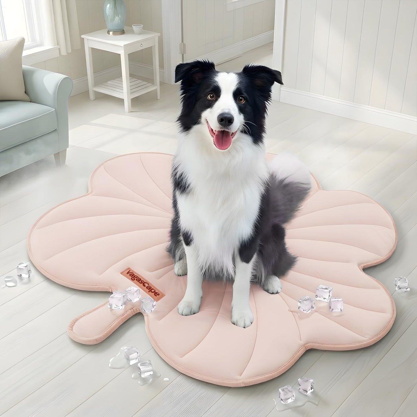 Vagascape Dog Cooling Mat, Washable Pet Cooling Mat, 35" x 33" Thick & Durable Large Cooling Mat for Dogs, Portable Foldable Premium Cooling Pad for Indoor, Outdoor, Travel, Camping, Patio and Beach