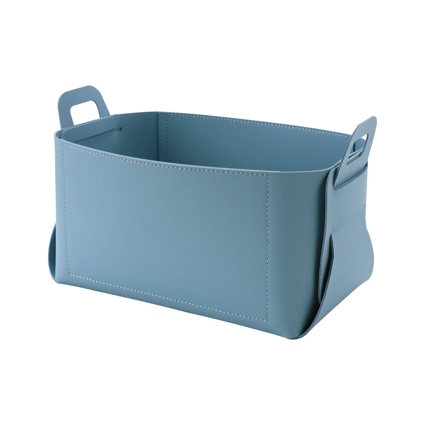 VANTOO Leather Valet Tray, Jewelry Tray, Catchall Tray, Desktop Storage Organizer，Bedside Caddy for Men Key Wallet Watch Coin Phone Change,Candy Holder Sundries Tray,Convenient for Travel (06 Blue 1)