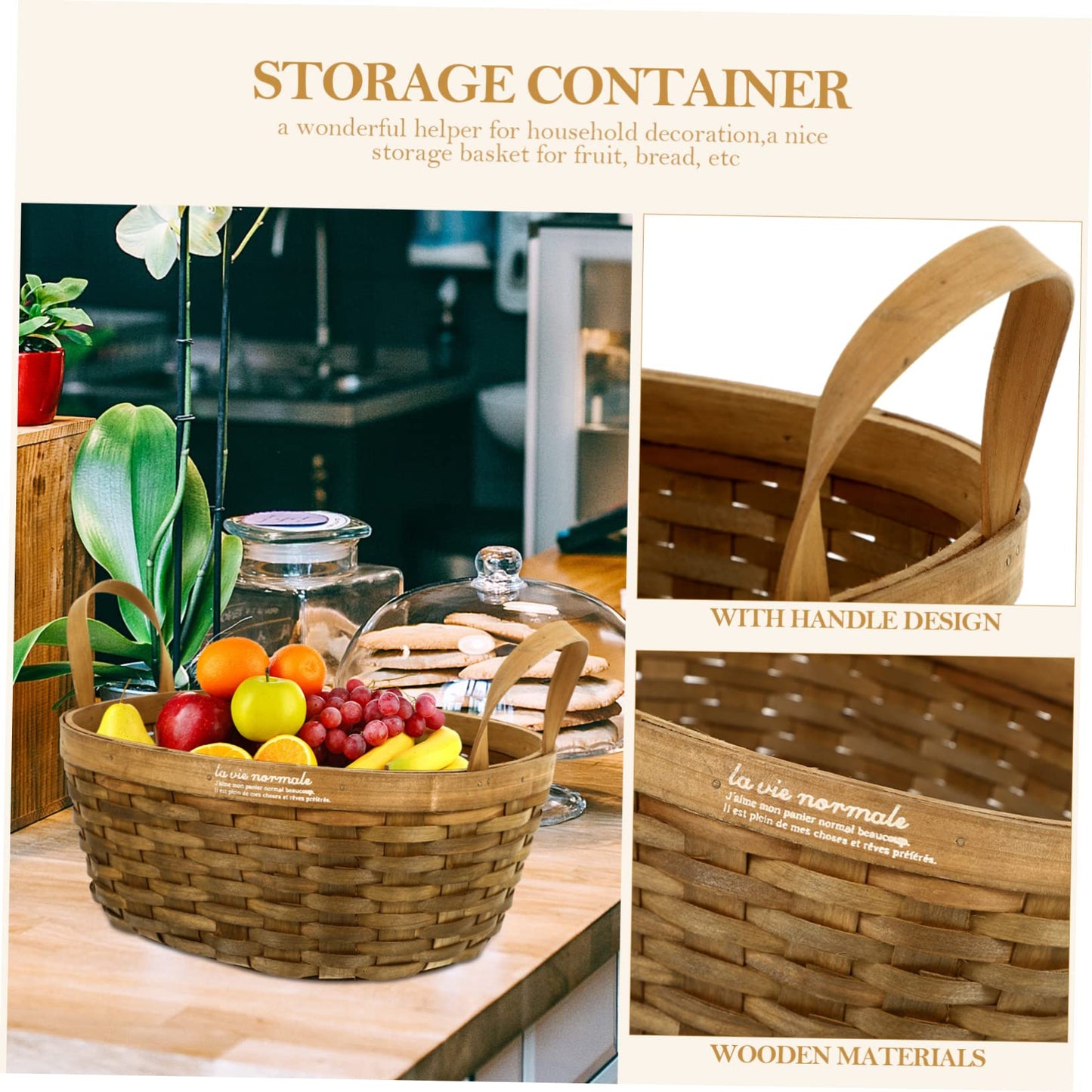 TOPPERFUN Rope Basket Home Storage for Organizing Boho Decor Fruit Holder Easy to Carry