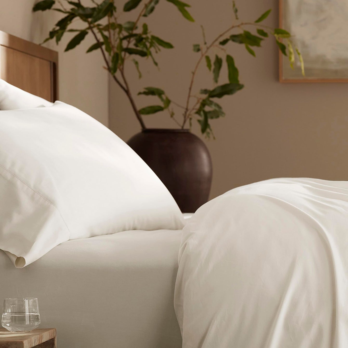 Boll & Branch Signature Hemmed Pillowcase Set - Standard, Cream - Luxury 100% Organic Cotton - Buttery Soft and Breathable - Softer with Every Wash - 2 Pillowcases Included