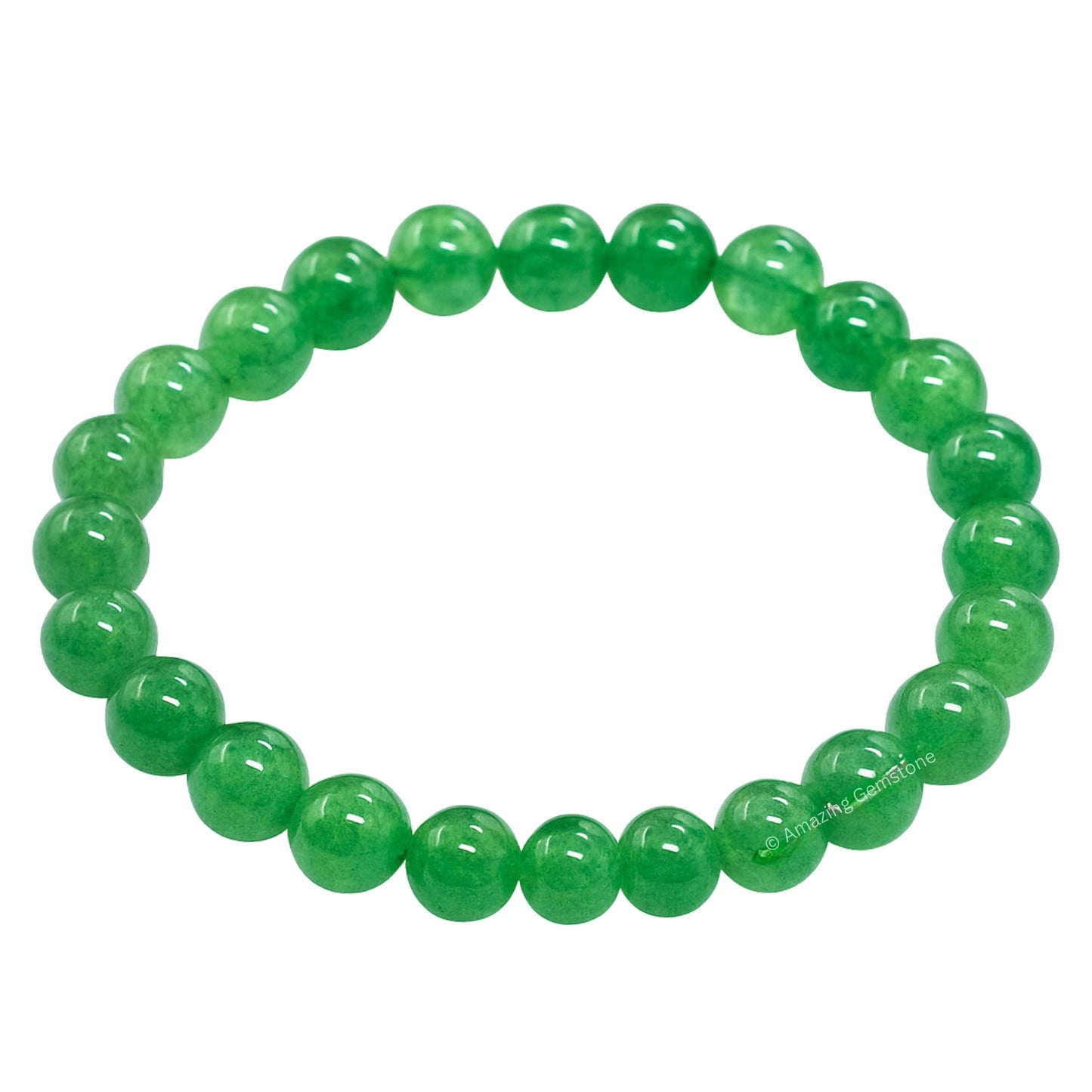 Amazing Gemstone Crystal Bracelet for Women Men's Gifts - Protection Healing Crystal Bracelet - 8mm Gemstone Beaded Stretchable Bracelet Pulseras Para Hombres Mujer Stocking Stuffers Mothers Day Gift (Green Strawberry Quartz)
