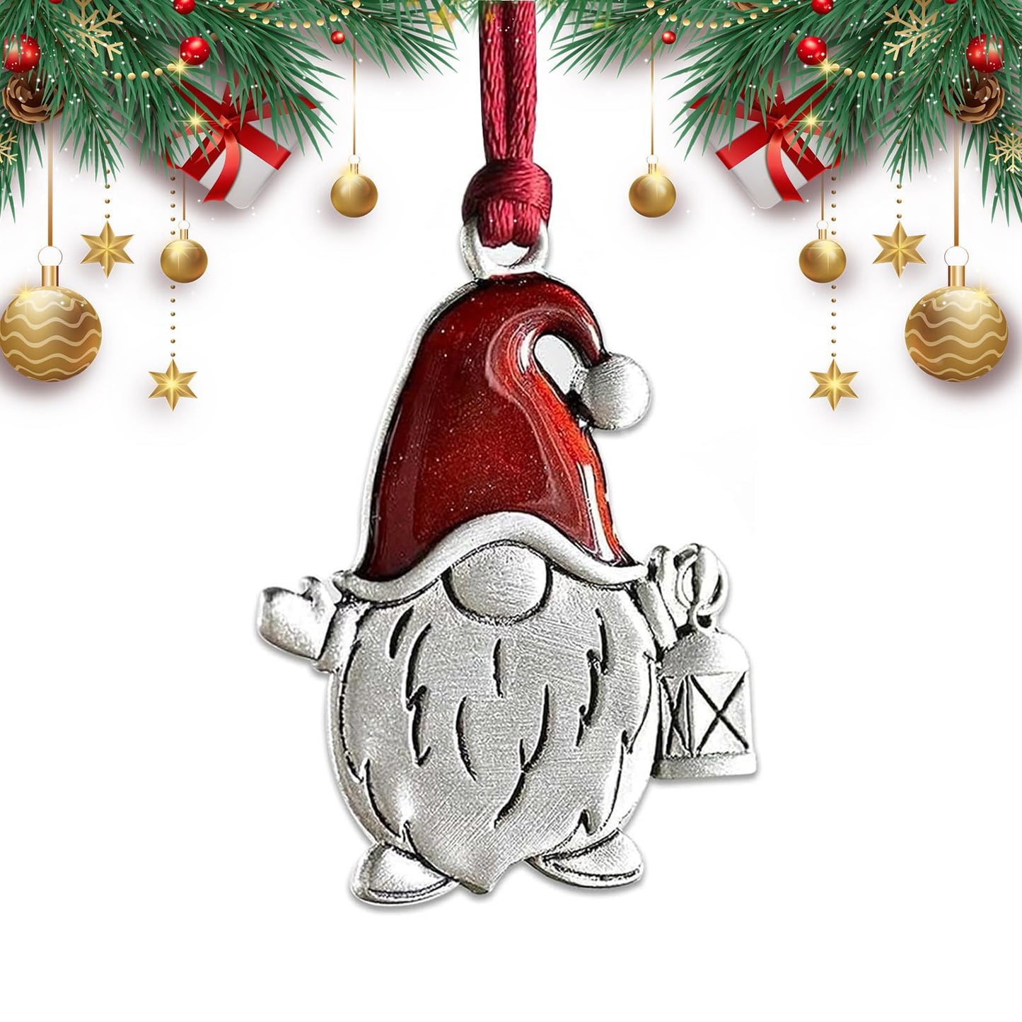 Christmas Ornaments 2025 Solid Pewter Christmas Tree Ornaments Handcrafted Pewter Xmas Pendants Decoration DIY Festive Home Hanging Ornaments for Christmas Trees Winter Decor