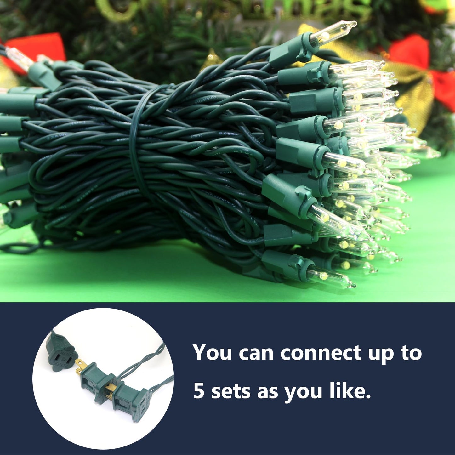 200 LED Christmas String Lights, Warm White 70FT Green Wire Christmas String Lights for Indoor &Outdoor Holiday and Tree Decor, Patio Hanging Lighting Decorations, UL Certified