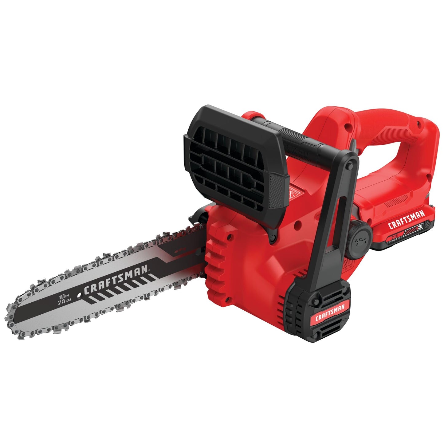 CRAFTSMAN Mini Chainsaw, 10 inch Mini Chainsaw Cordless, Electric Chain Saw, V20 Battery and Charger Included, Handheld Tree Trimmer Wood Cutter (CMCCS610D1)